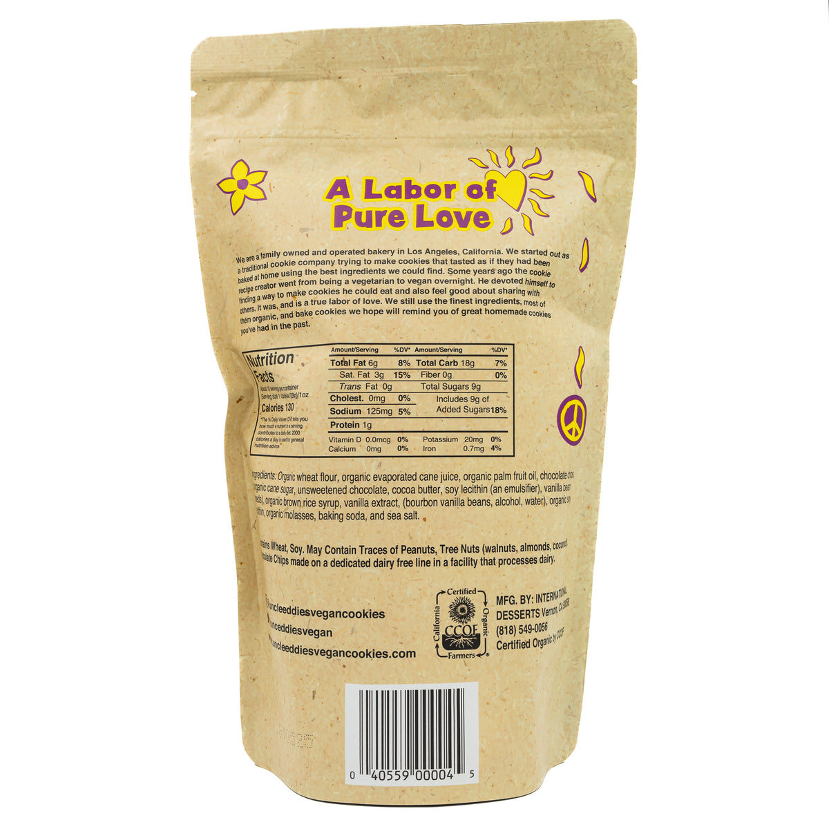 Uncle Eddies Organic Cookies Chocolate Chip