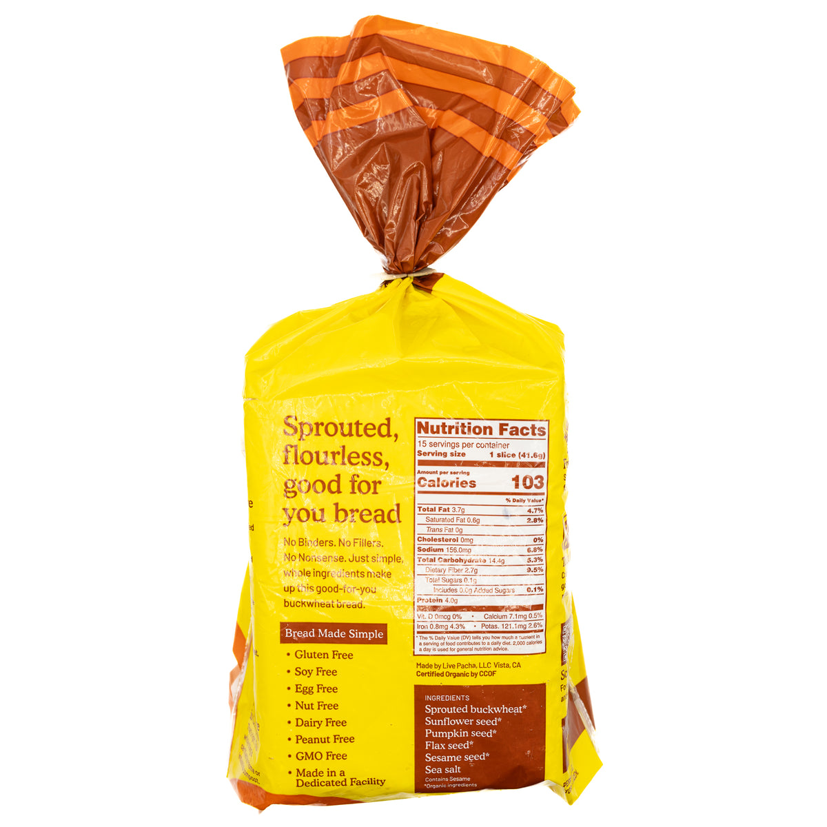 Live PACHA Buckwheat Bread Multi-Seed