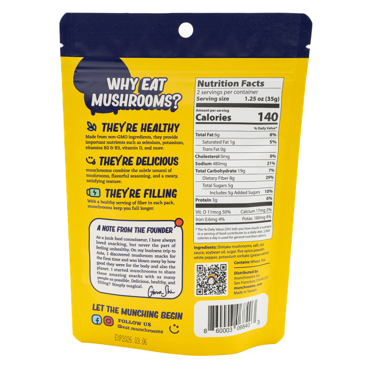 Munchrooms Jerky 5 Spice