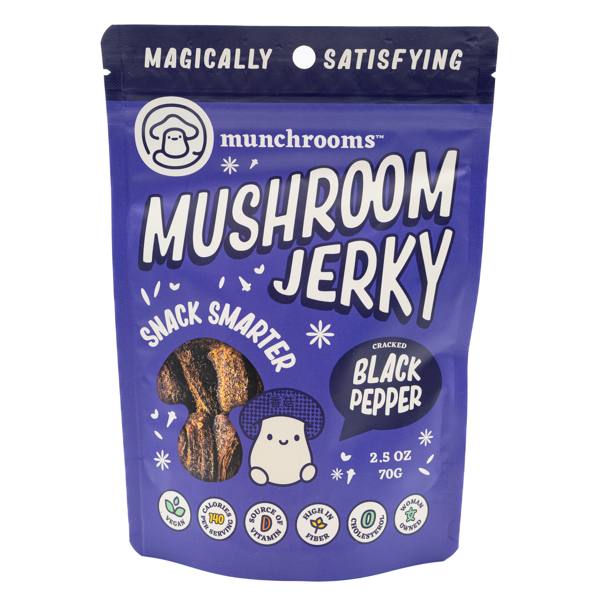 Munchrooms Jerky Cracked Black Pepper
