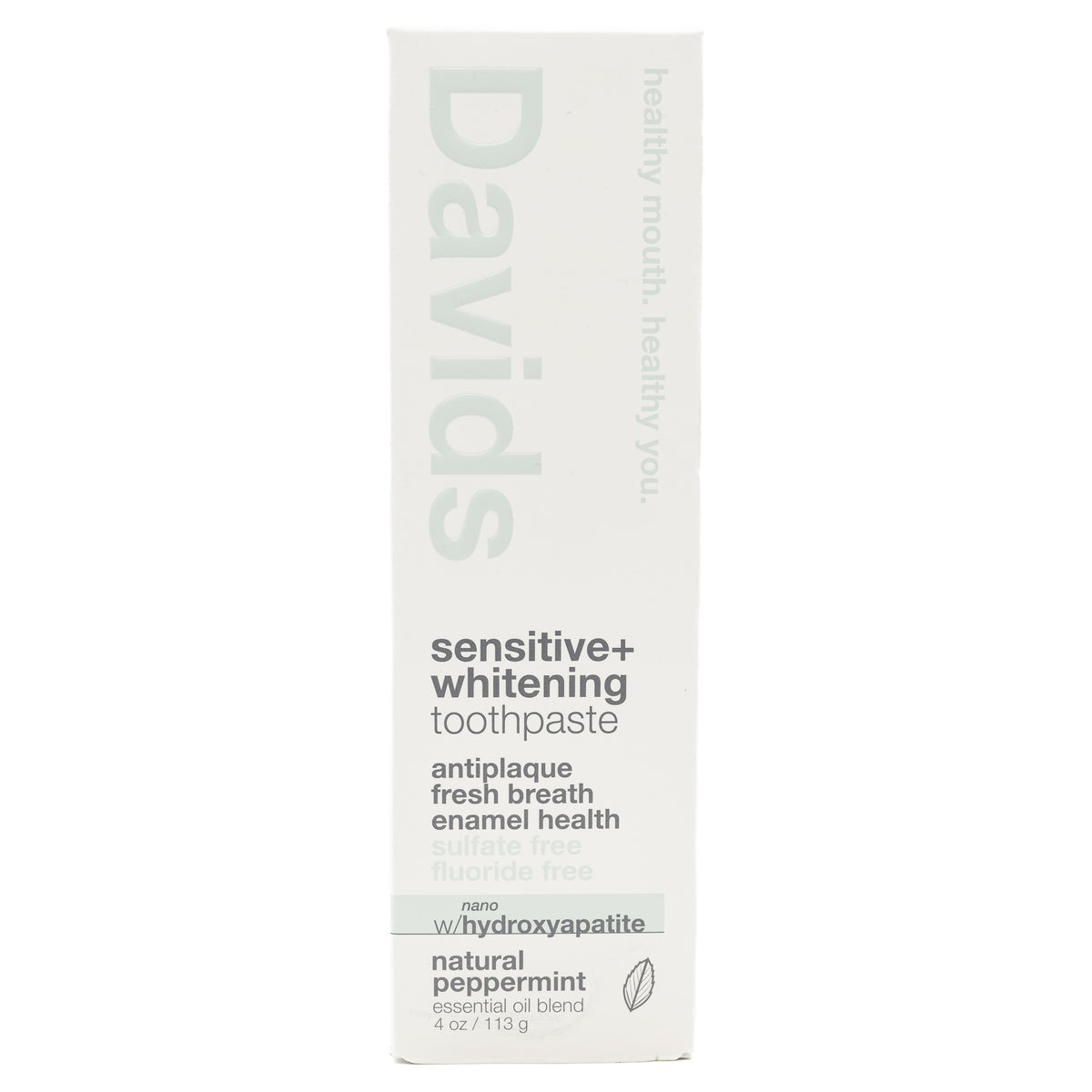 Davids Natural Toothpaste Sensitive Whitening Nanohydroxyapatite 1.75oz