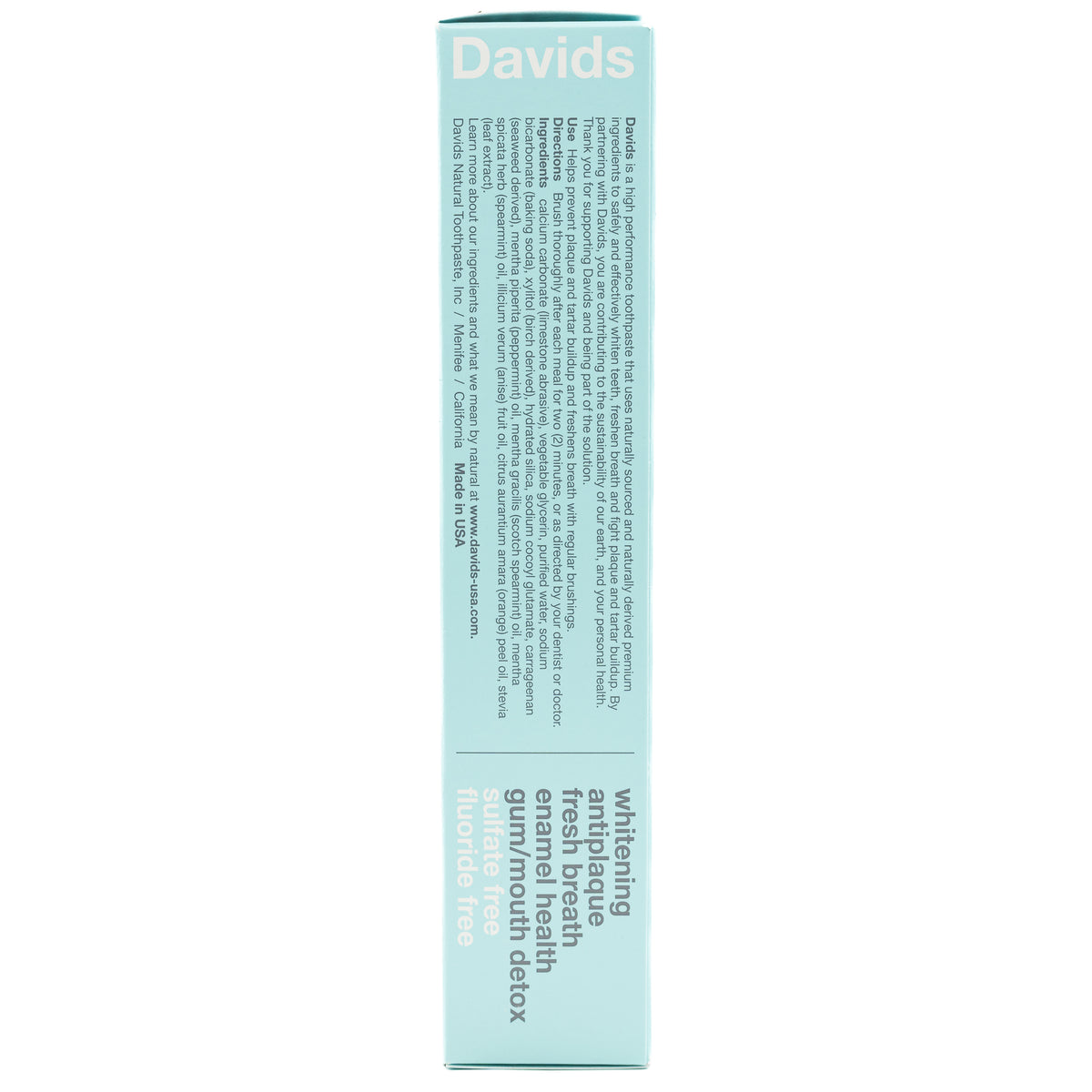 Davids Natural Toothpaste Spearmint