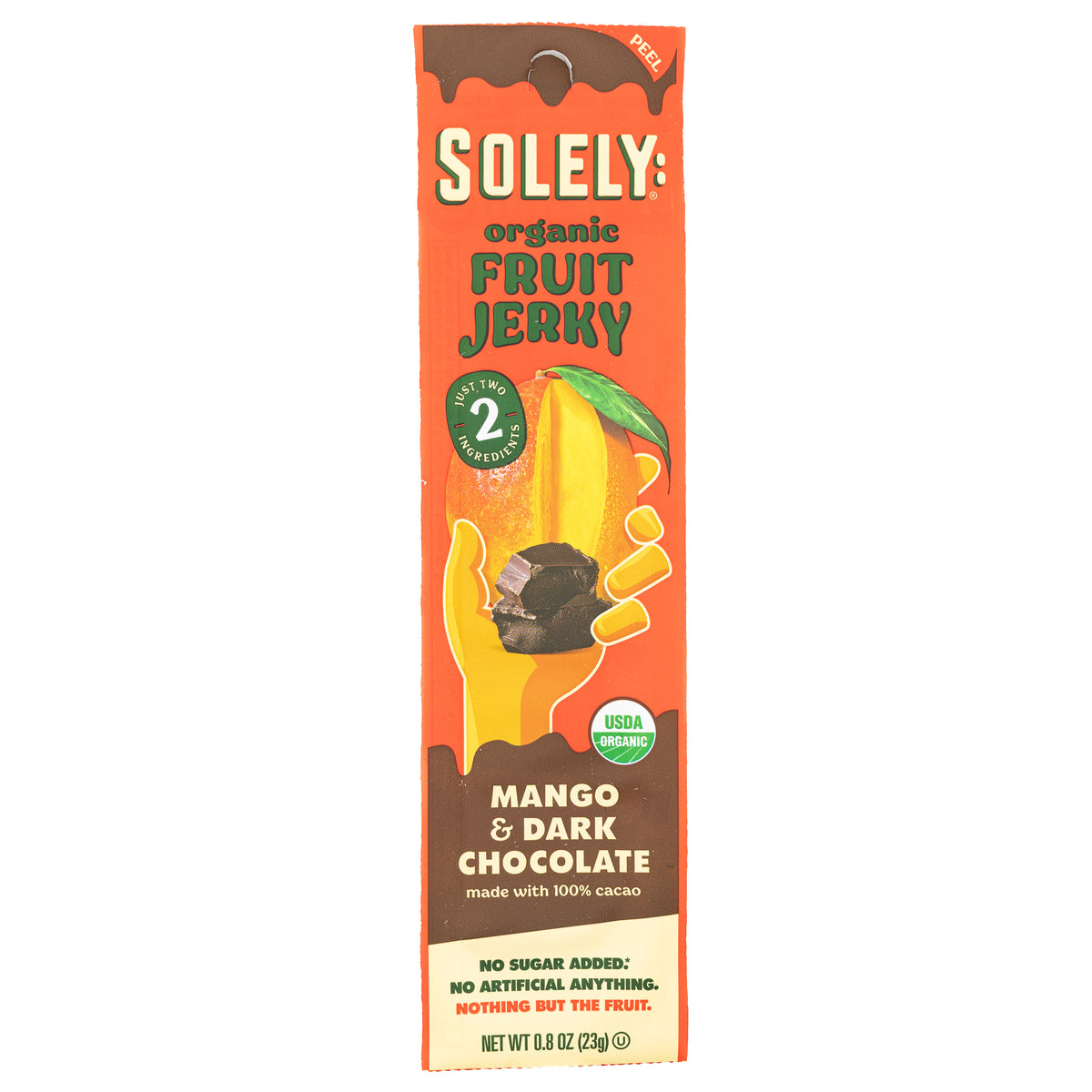 Solely Fruit Jerky Organic Mango Cacao