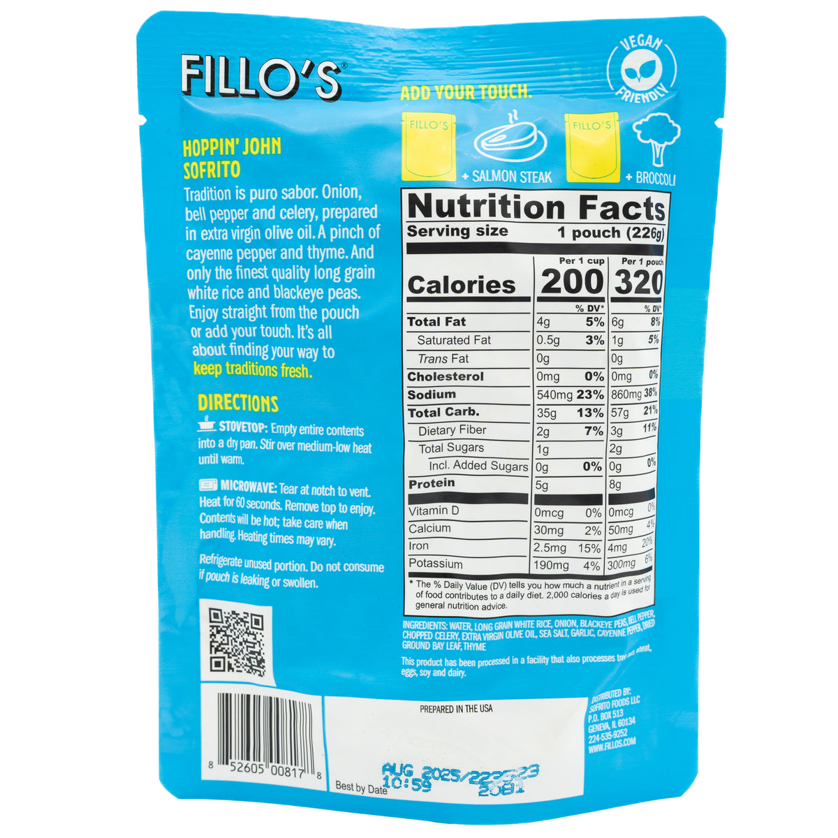 Fillos Carolina Peas &amp; Rice