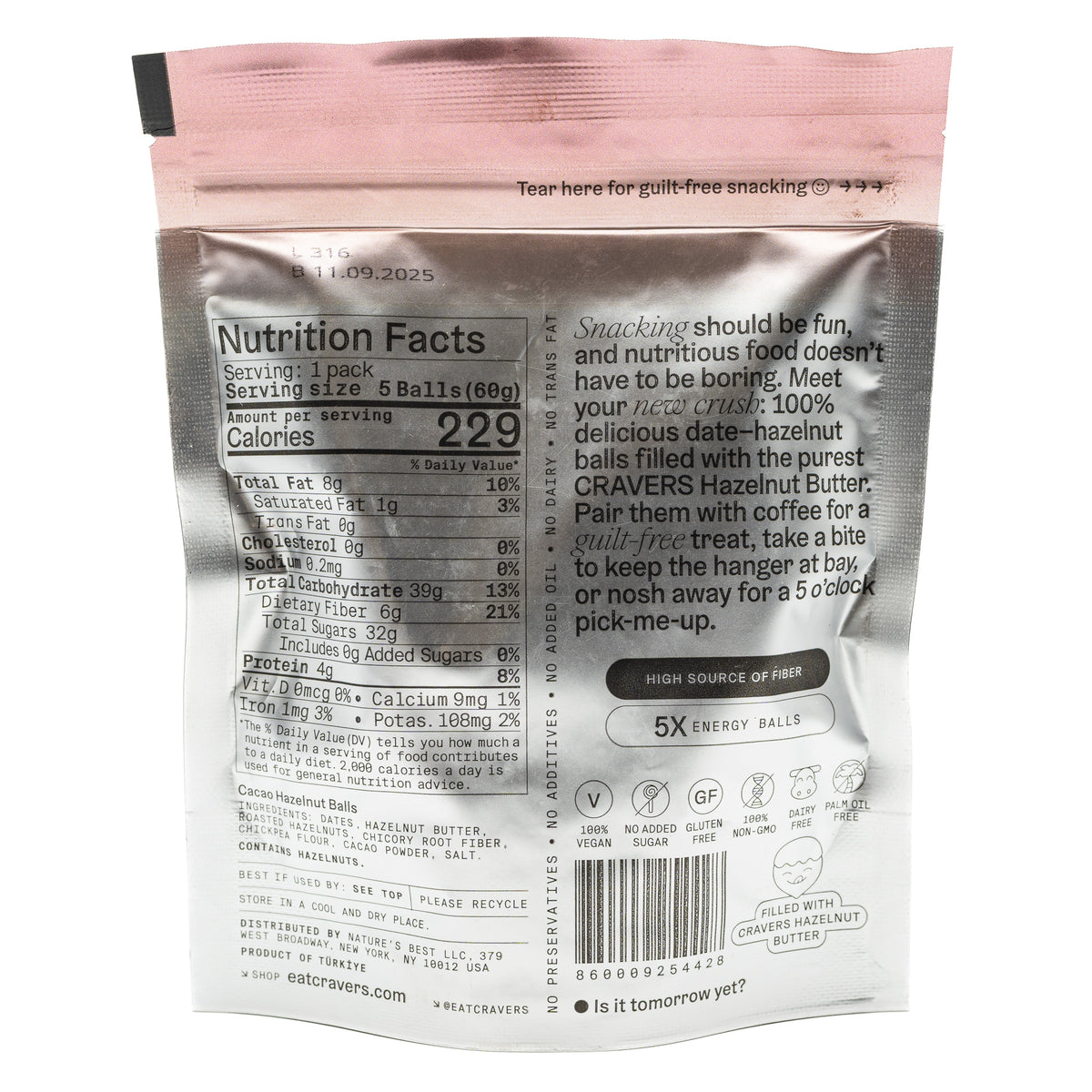 CRAVERS Hazelnut Balls Cacao
