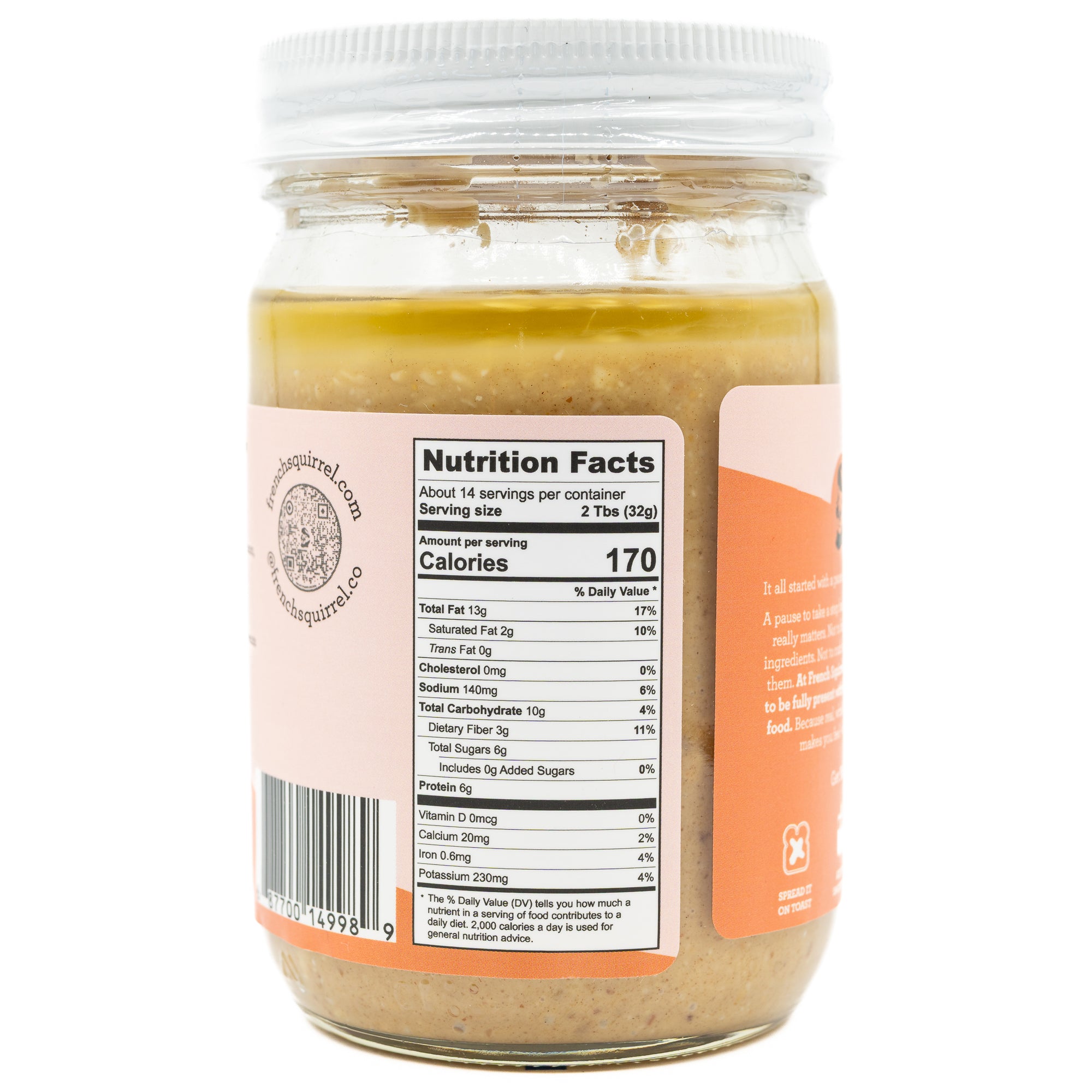 French Squirrel Beurre Crunchy Date Peanut Butter