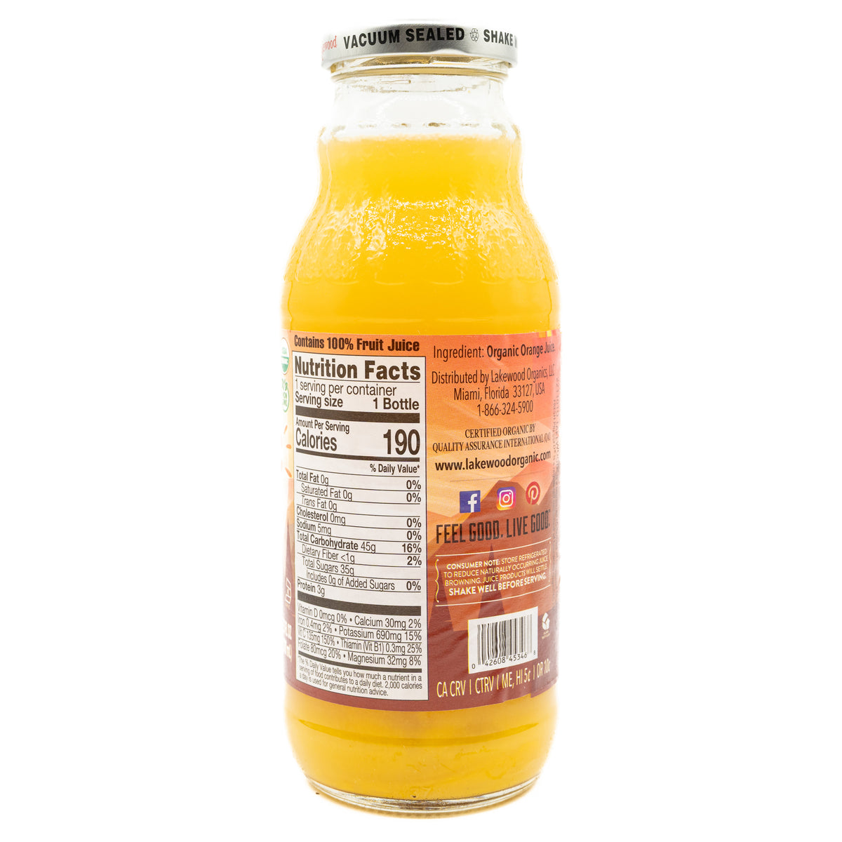 Lakewood Orange Juice 12.5oz