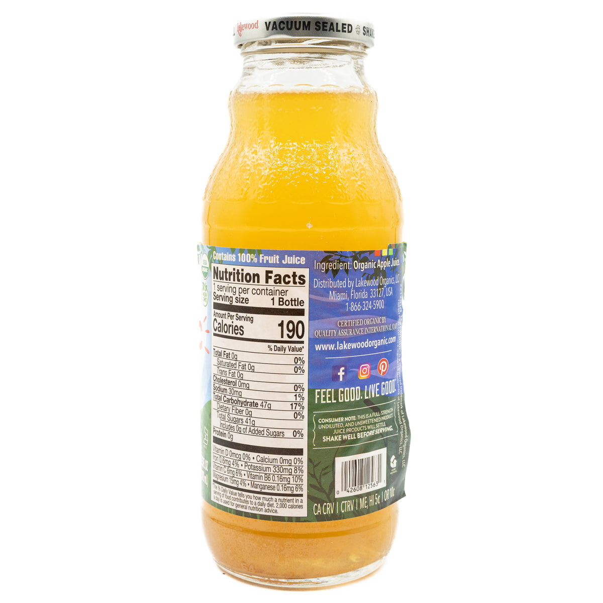 Lakewood Apple Juice 12.5oz