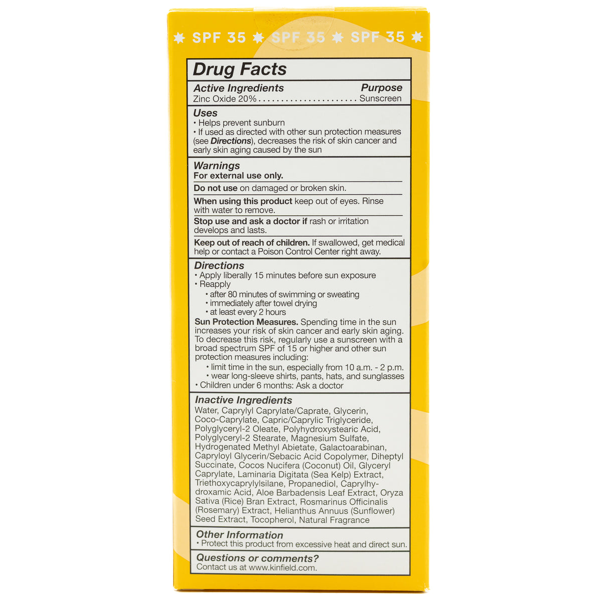 Kinfield Sunscreen Daily Dew