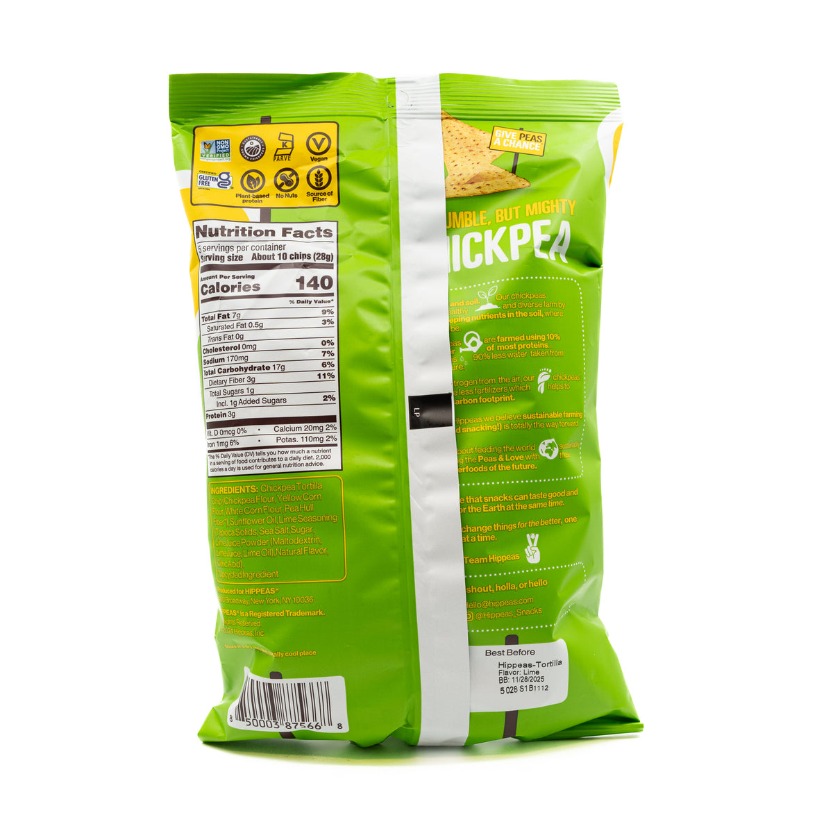 Hippeas Tortilla Chips Sea Salt Lime