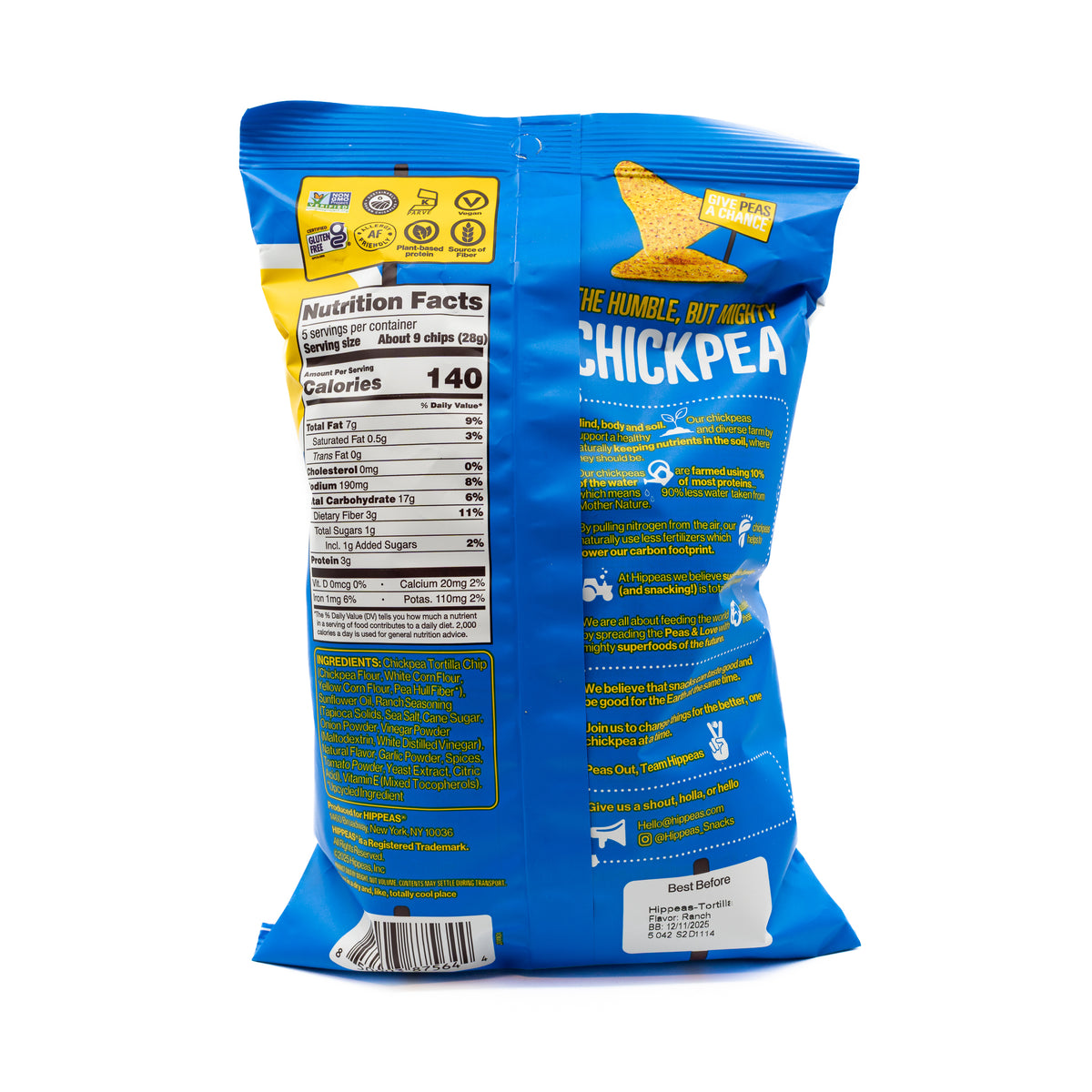 Hippeas Tortilla Chips Ranch