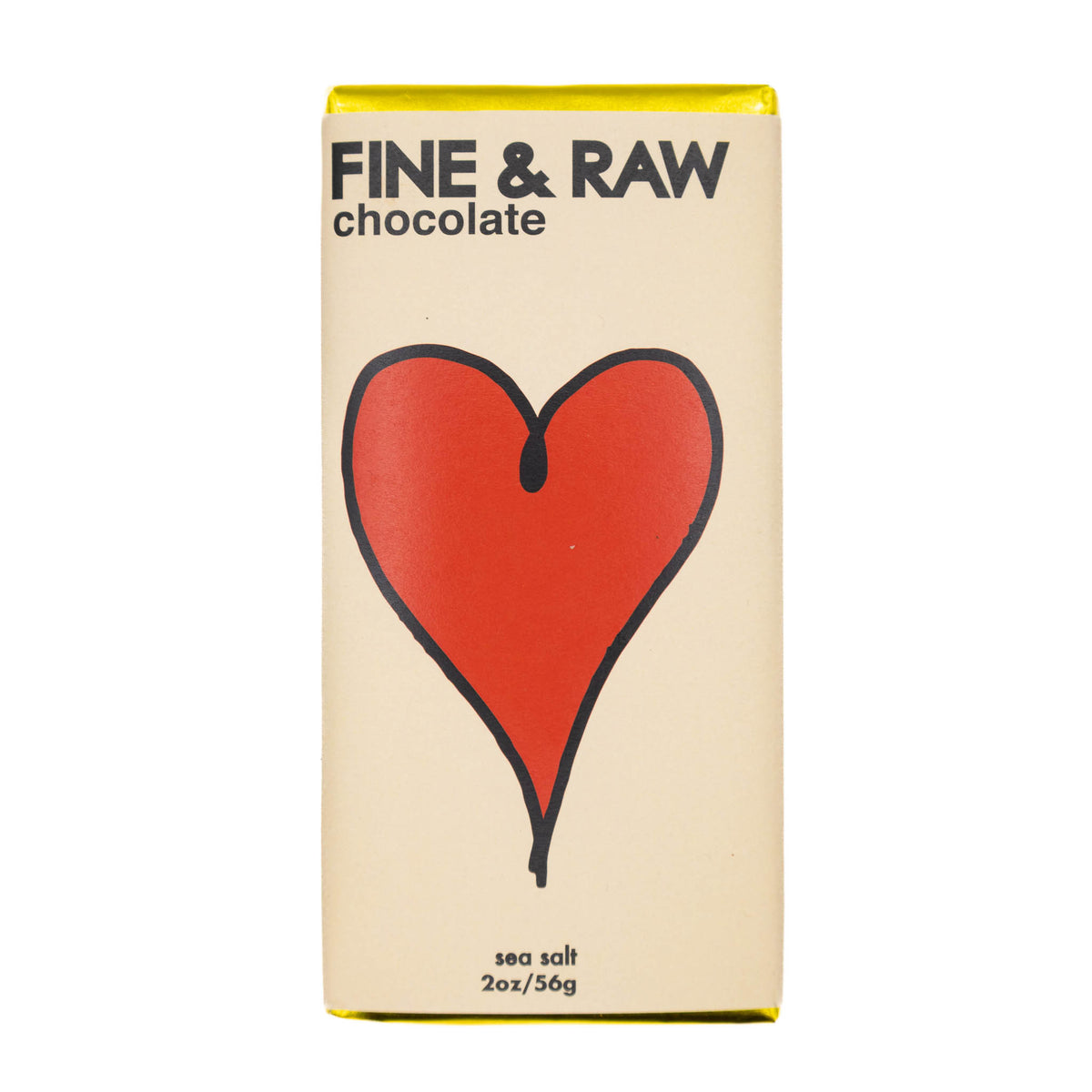 Fine &amp; Raw Valentines Chocolate Bar Sea Salt