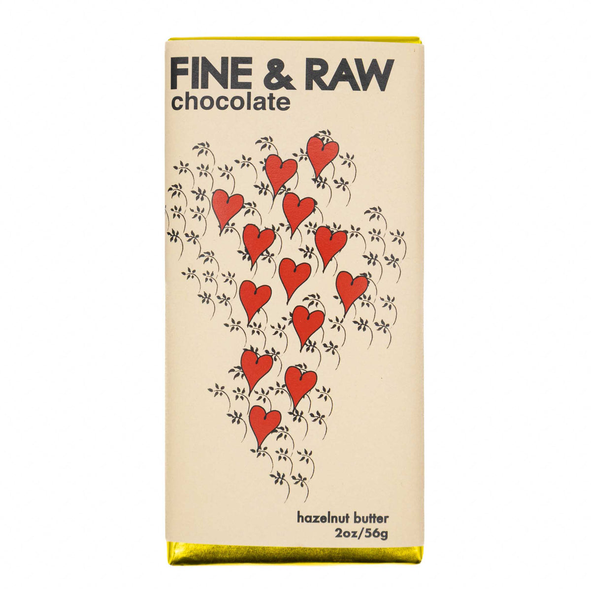 Fine &amp; Raw Valentines Chocolate Bar Hazelnut Butter