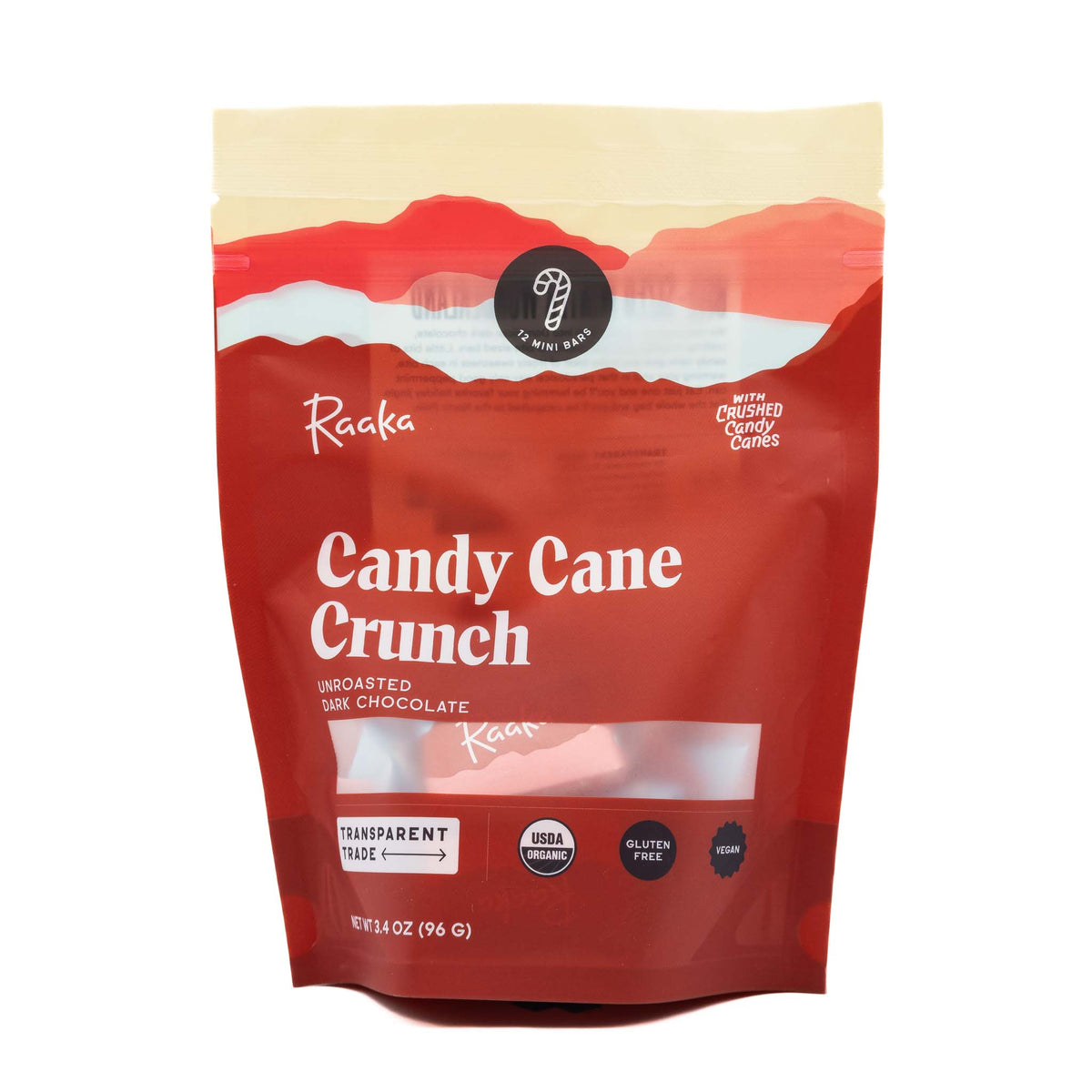 Raaka Chocolate Mini Candy Cane Crunch Bag