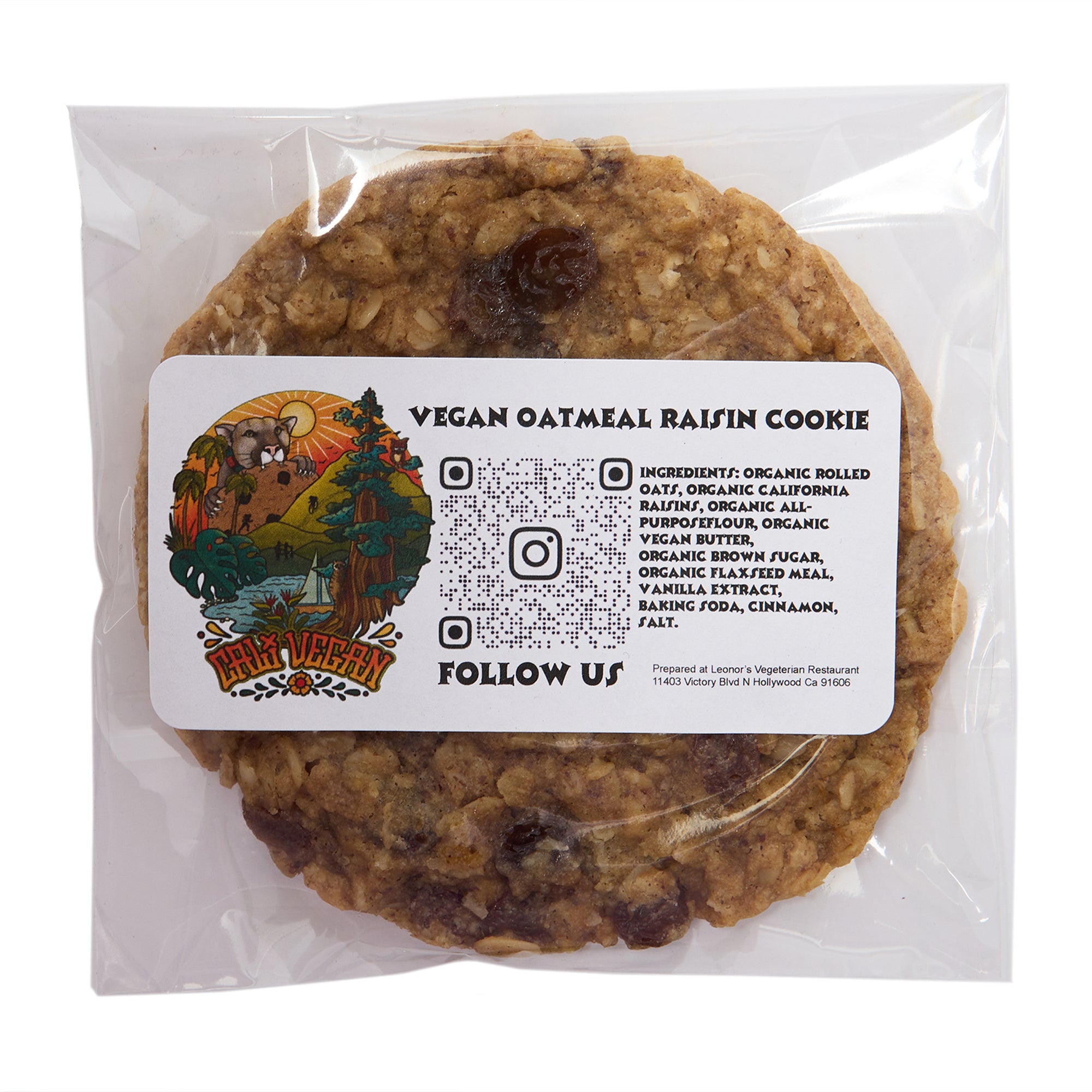 Cali Vegan Cookie Oatmeal Raisin