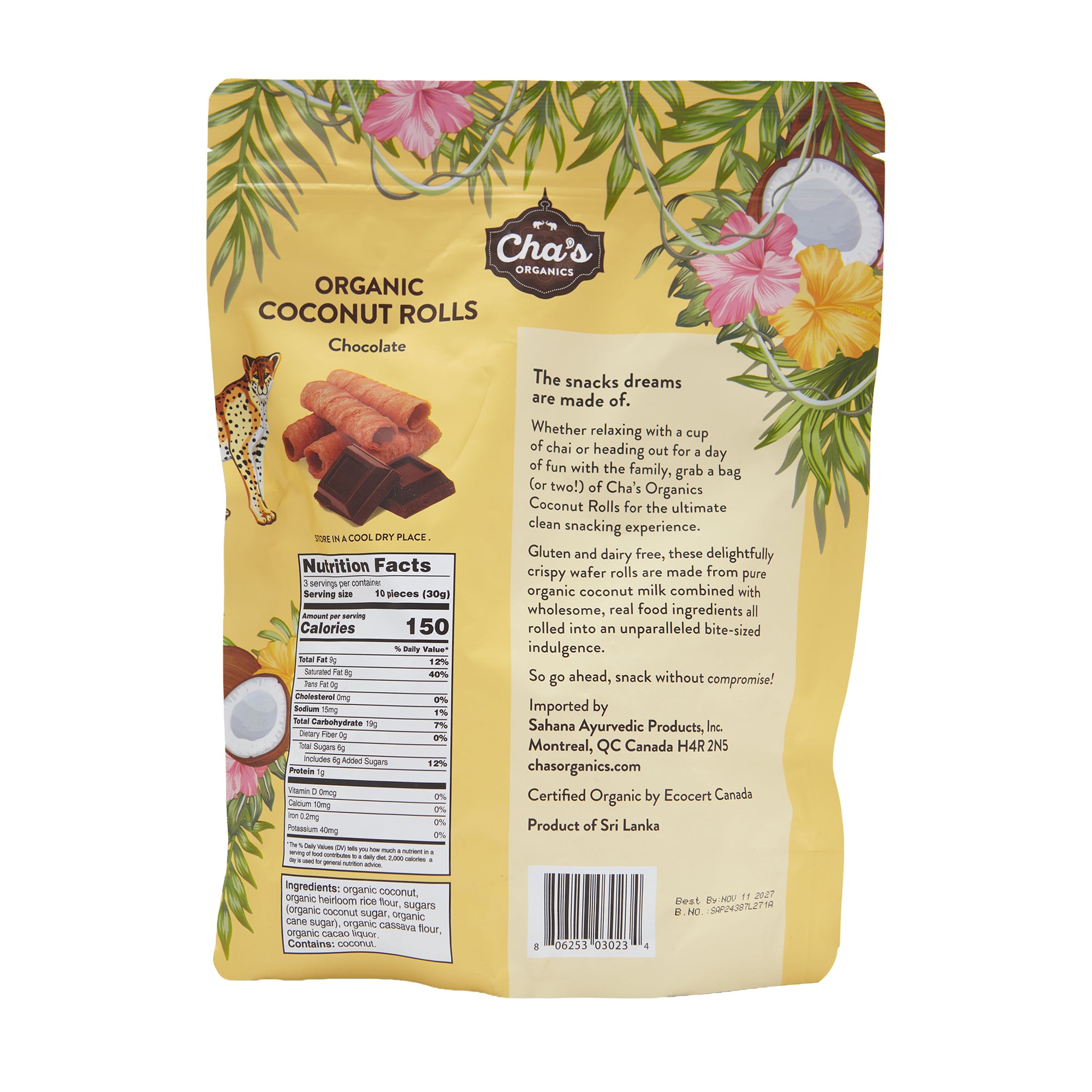 Cha Coconut Rolls Chocolate