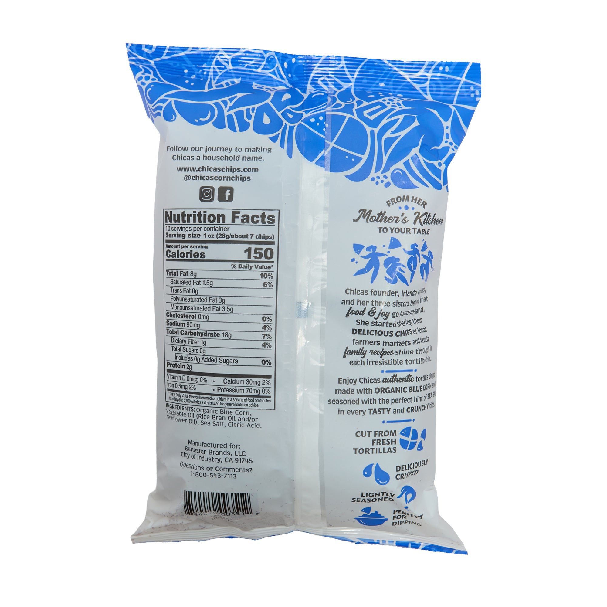 Chicas Tortilla Chips Blue Corn