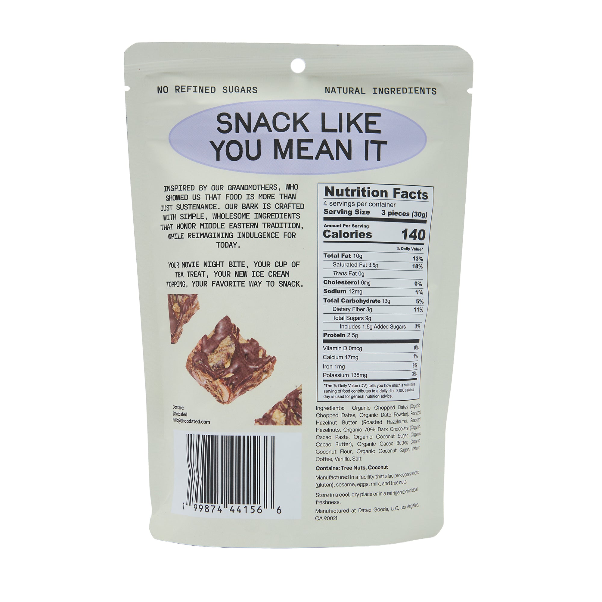 Dated Date & Nut Bark Hazelnut Coffee