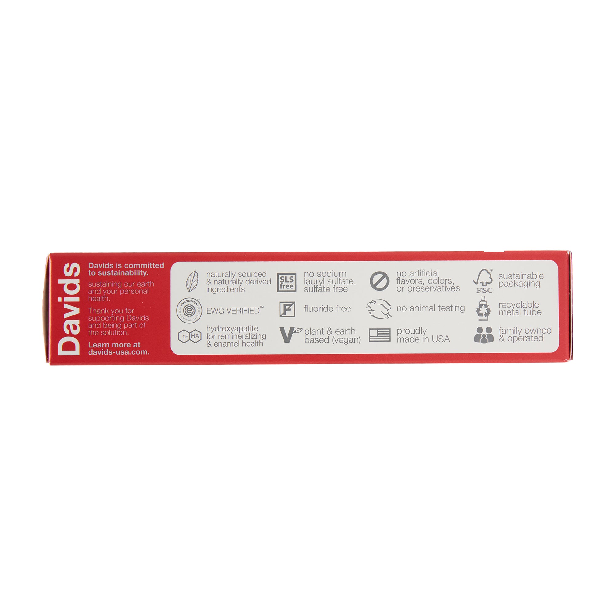 Davids Natural Toothpaste Whitening + Enamel Health Cinnamon