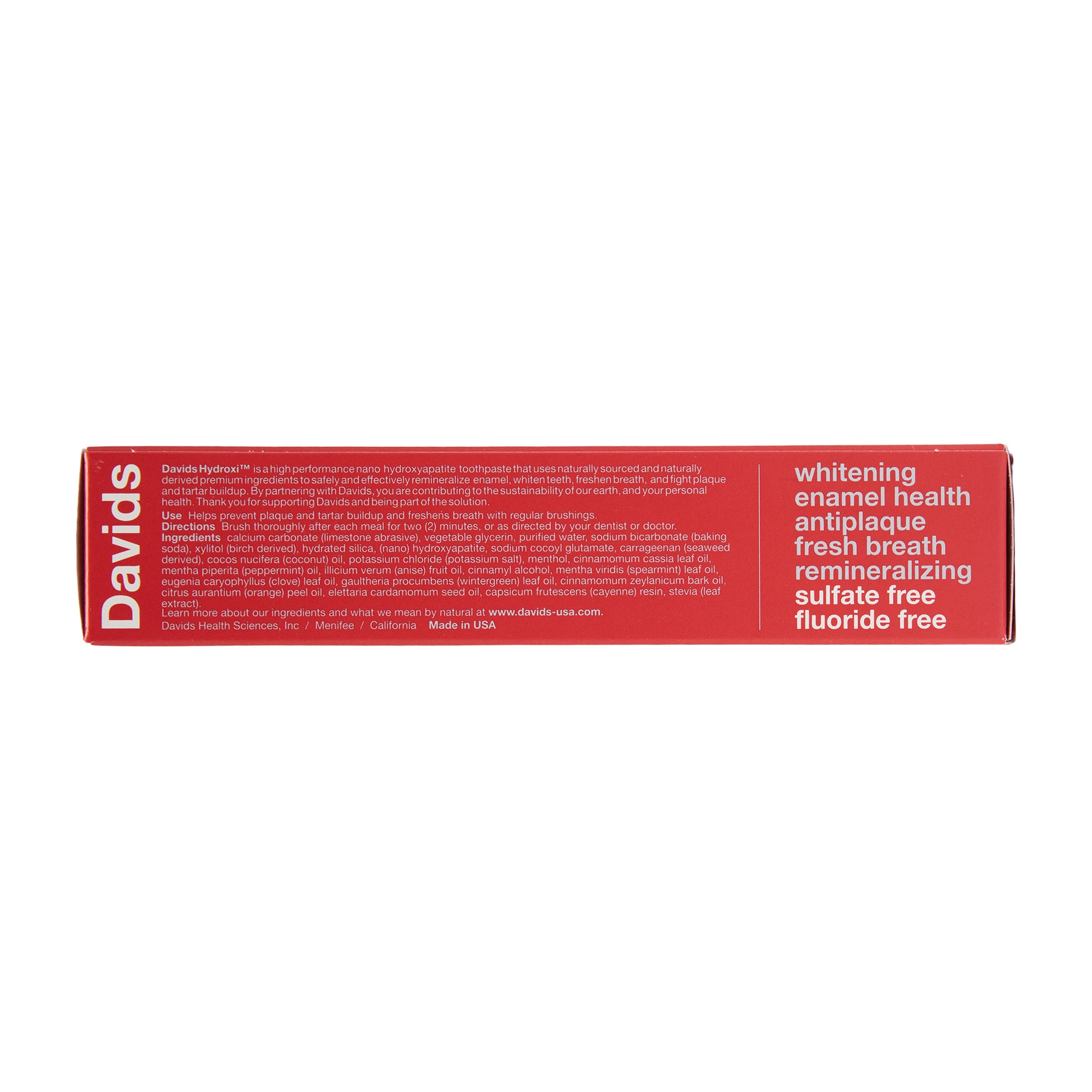 Davids Natural Toothpaste Whitening + Enamel Health Cinnamon