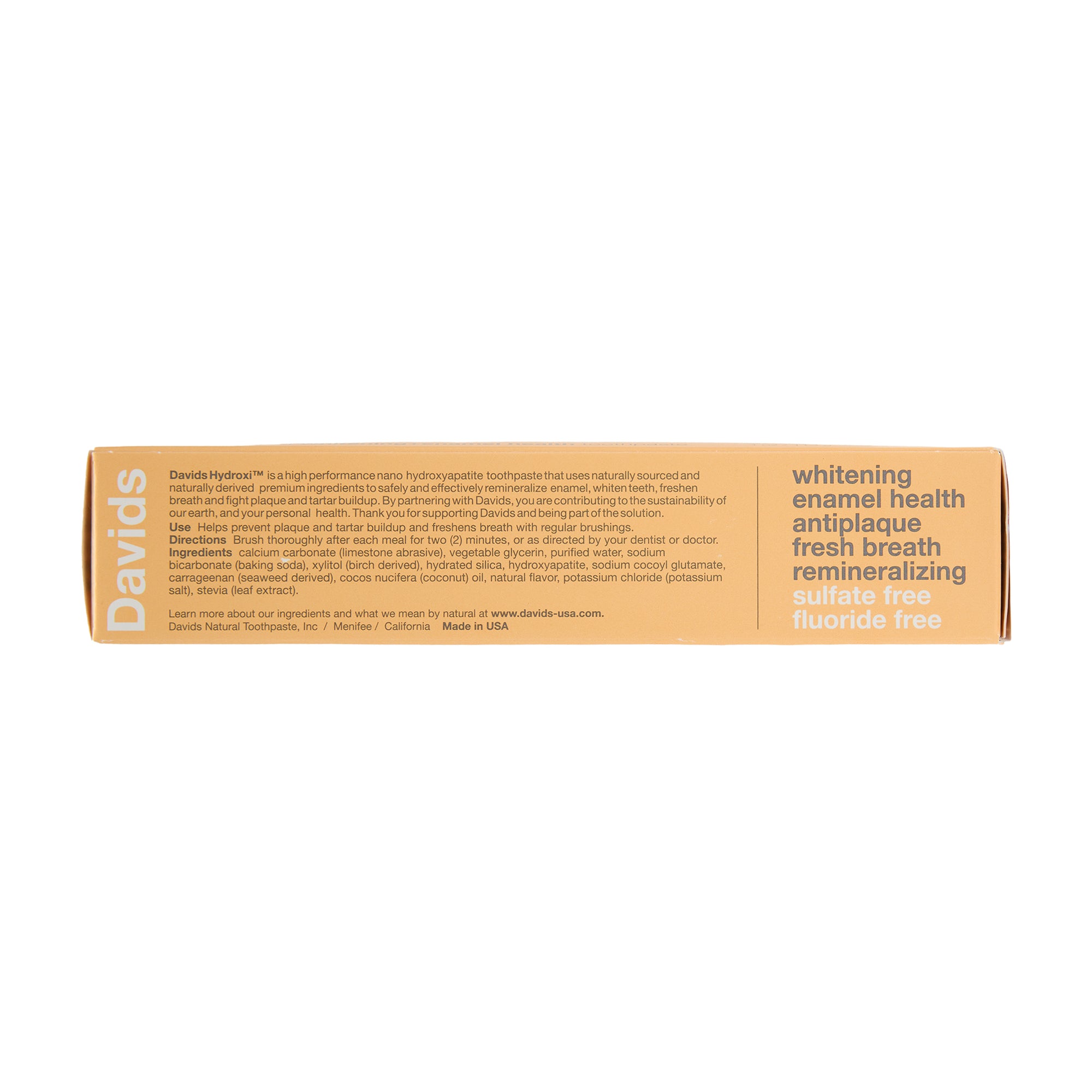 Davids Natural Toothpaste Orange + Vanilla