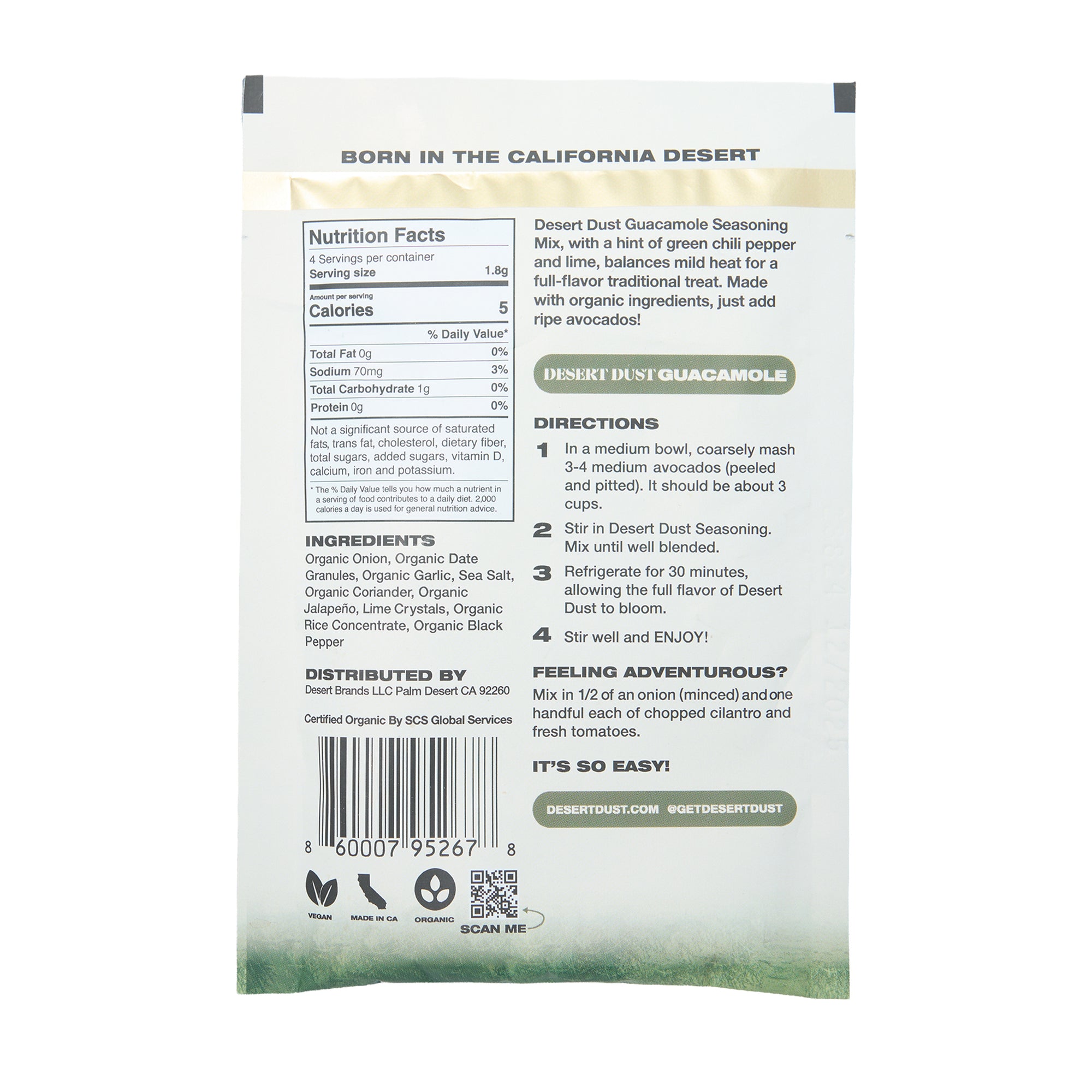 Desert Dust Guacamole Seasoning
