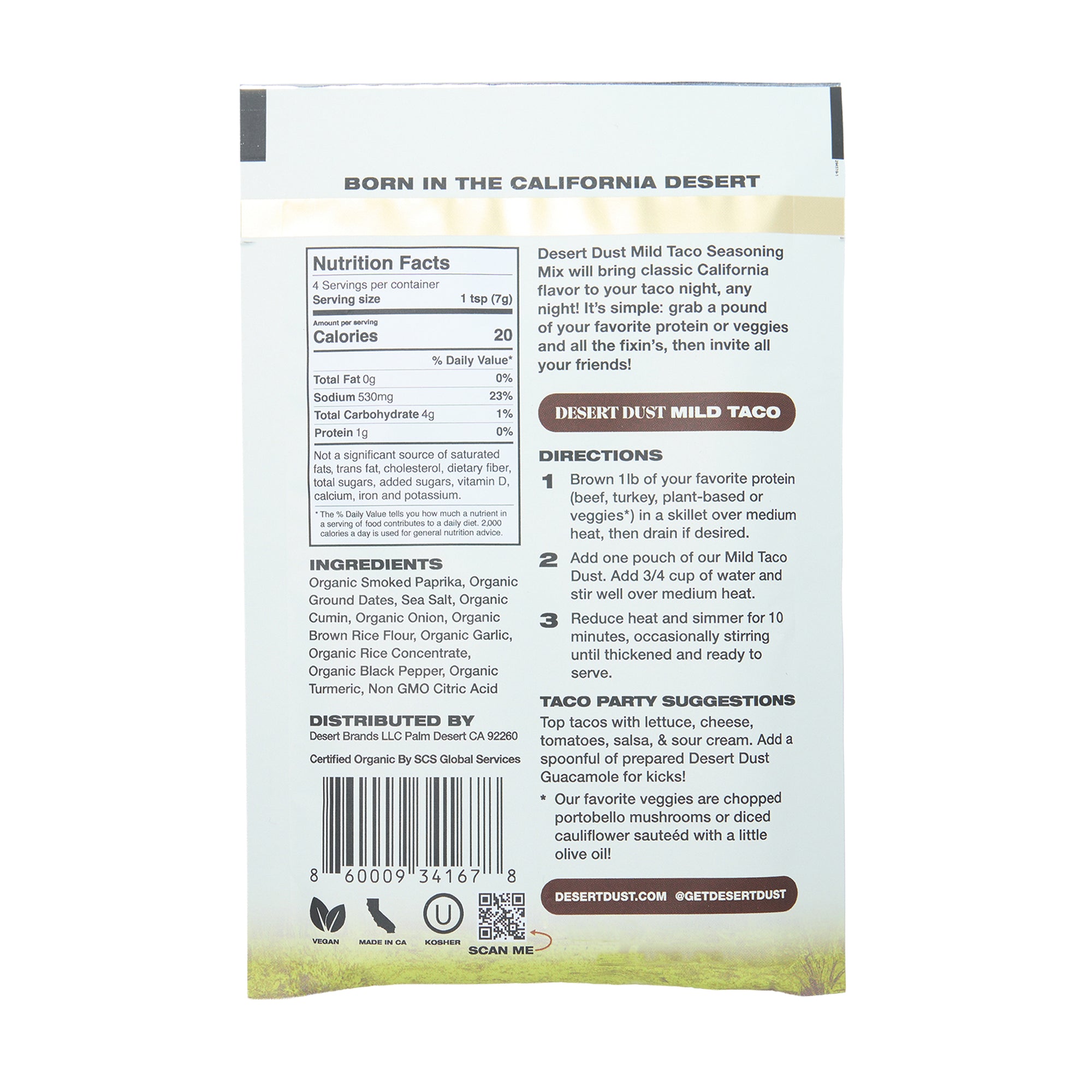 Desert Dust Taco Seasoning Mild