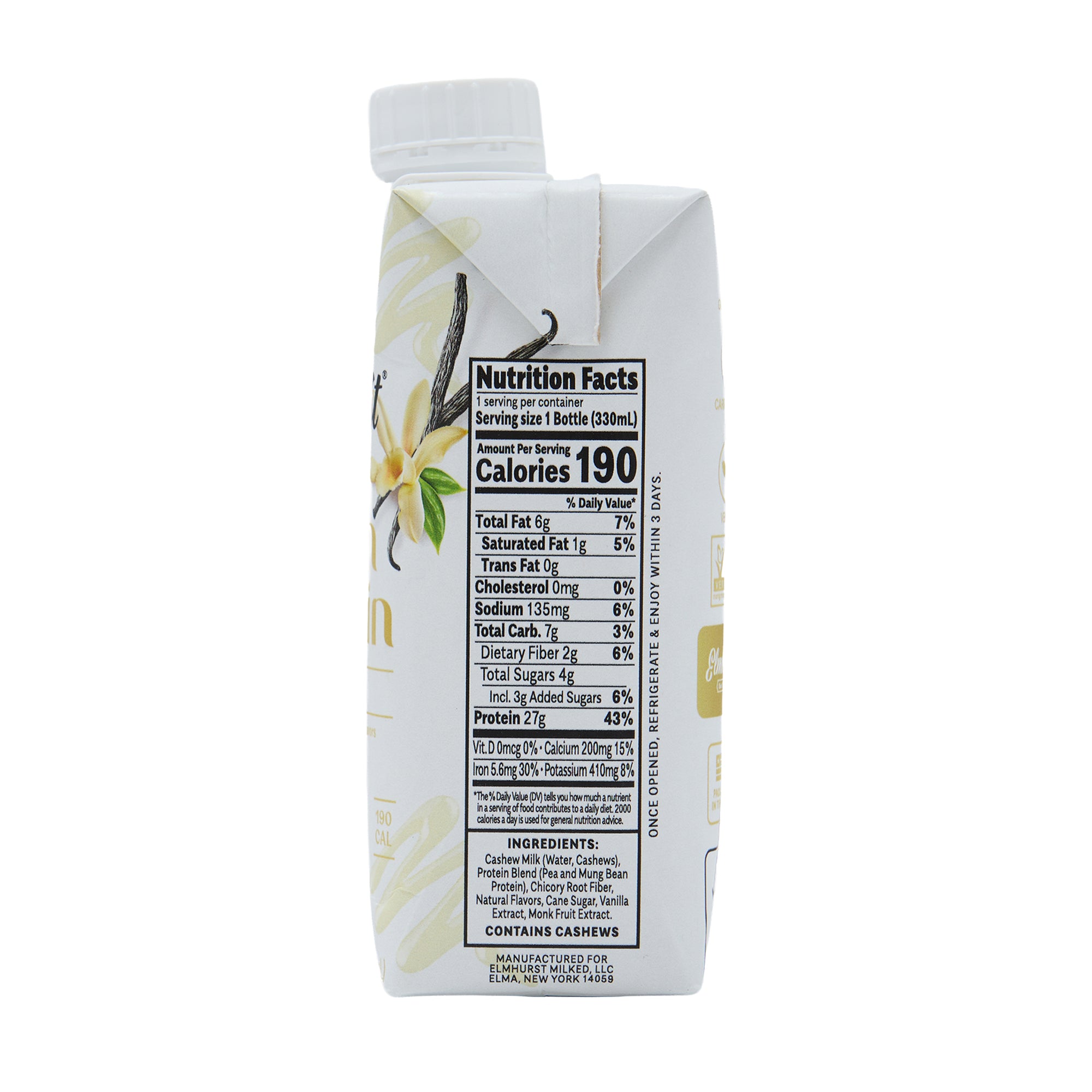 Elmhurst Protein Shake Vanilla Bean