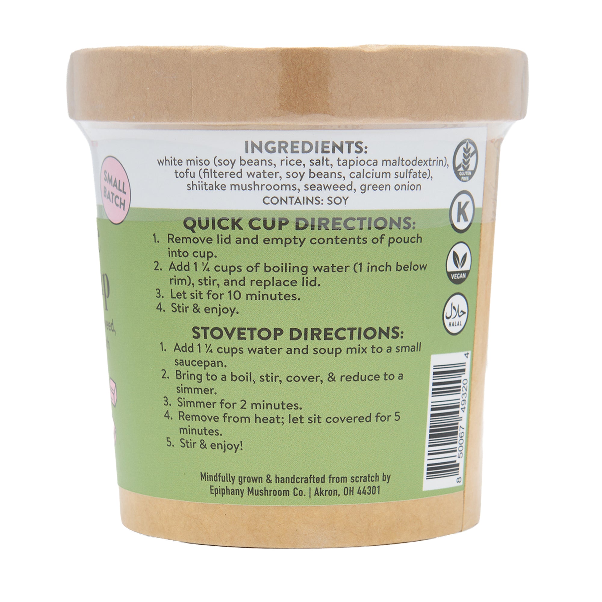 Epiphany Mushroom Co Instant Soup Miso Shiitake