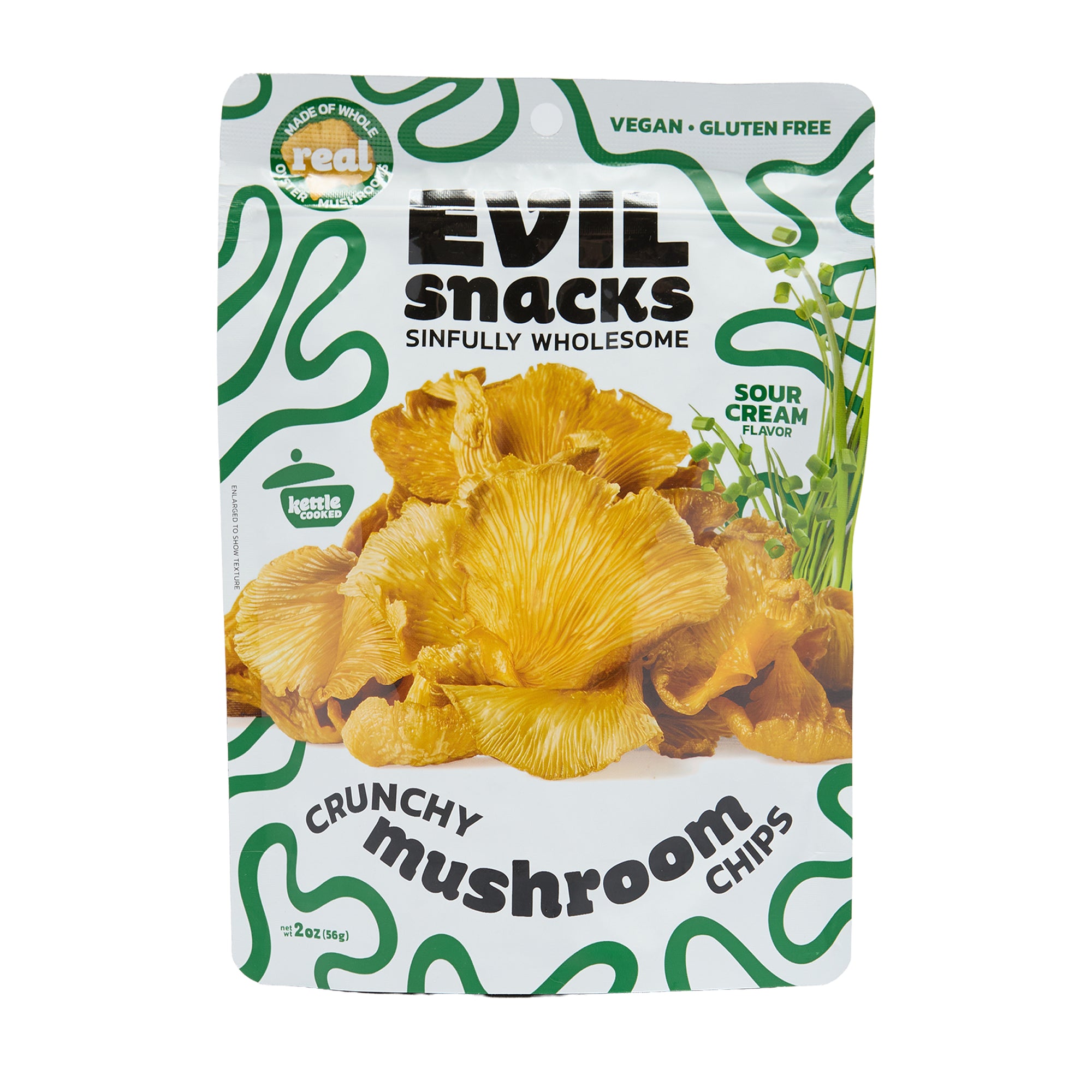 Evil Snacks Mushroom Chips Sour Cream