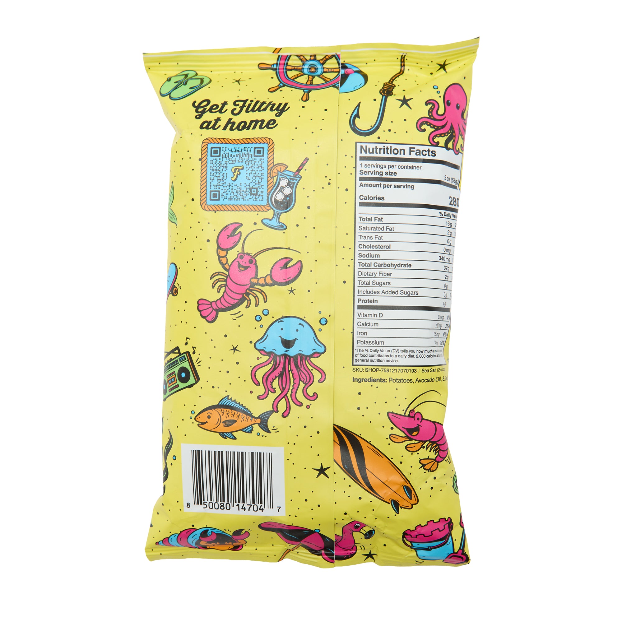 Filthy Chips Sea Salt