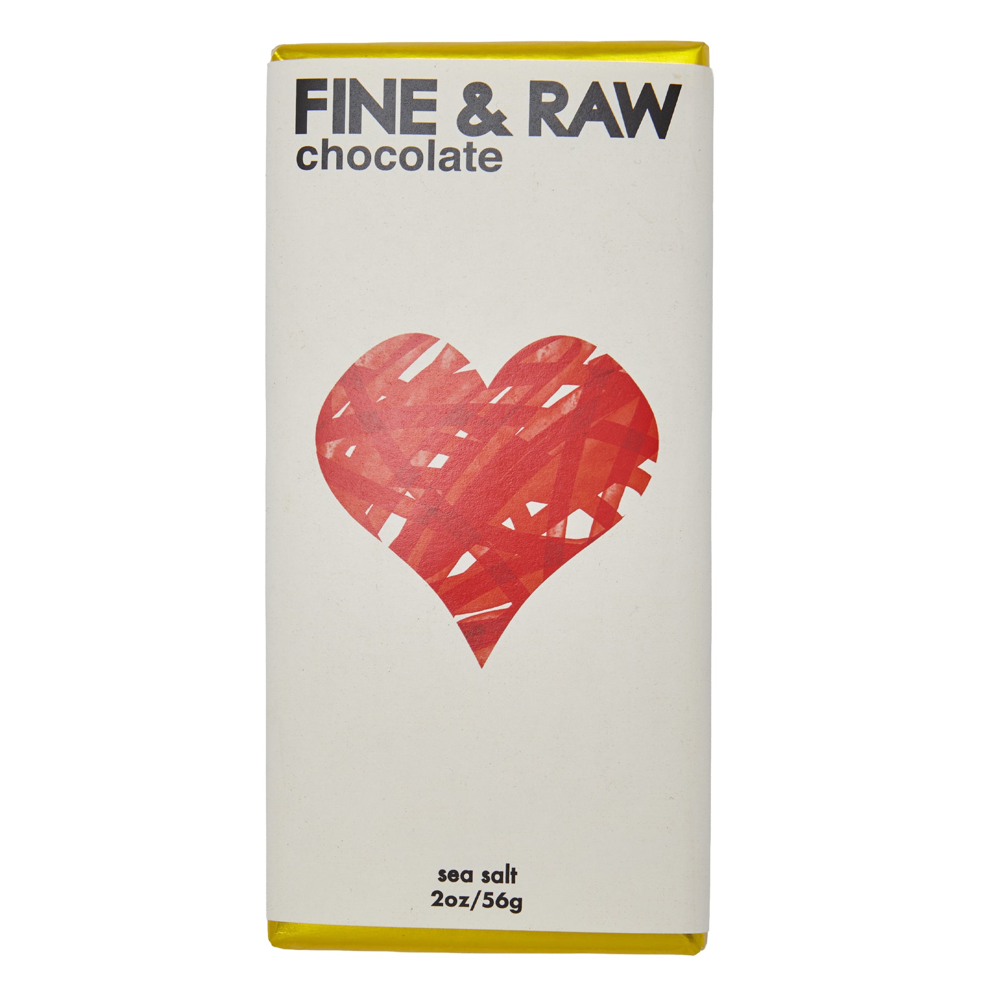 Fine & Raw Valentines Chocolate Bar Sea Salt