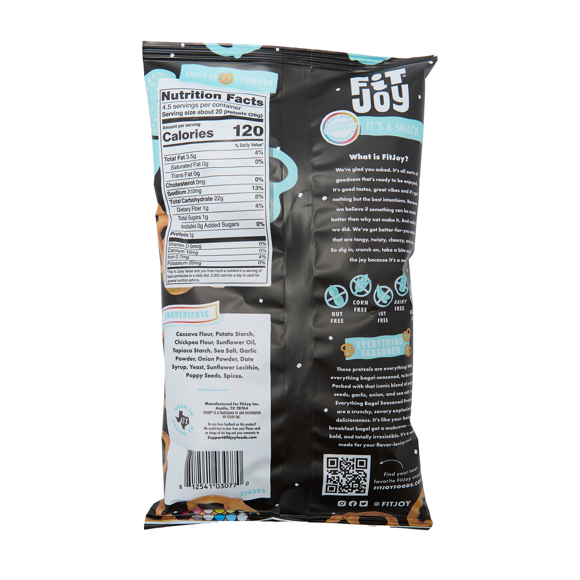 Fitjoy Pretzels Everything Bagel