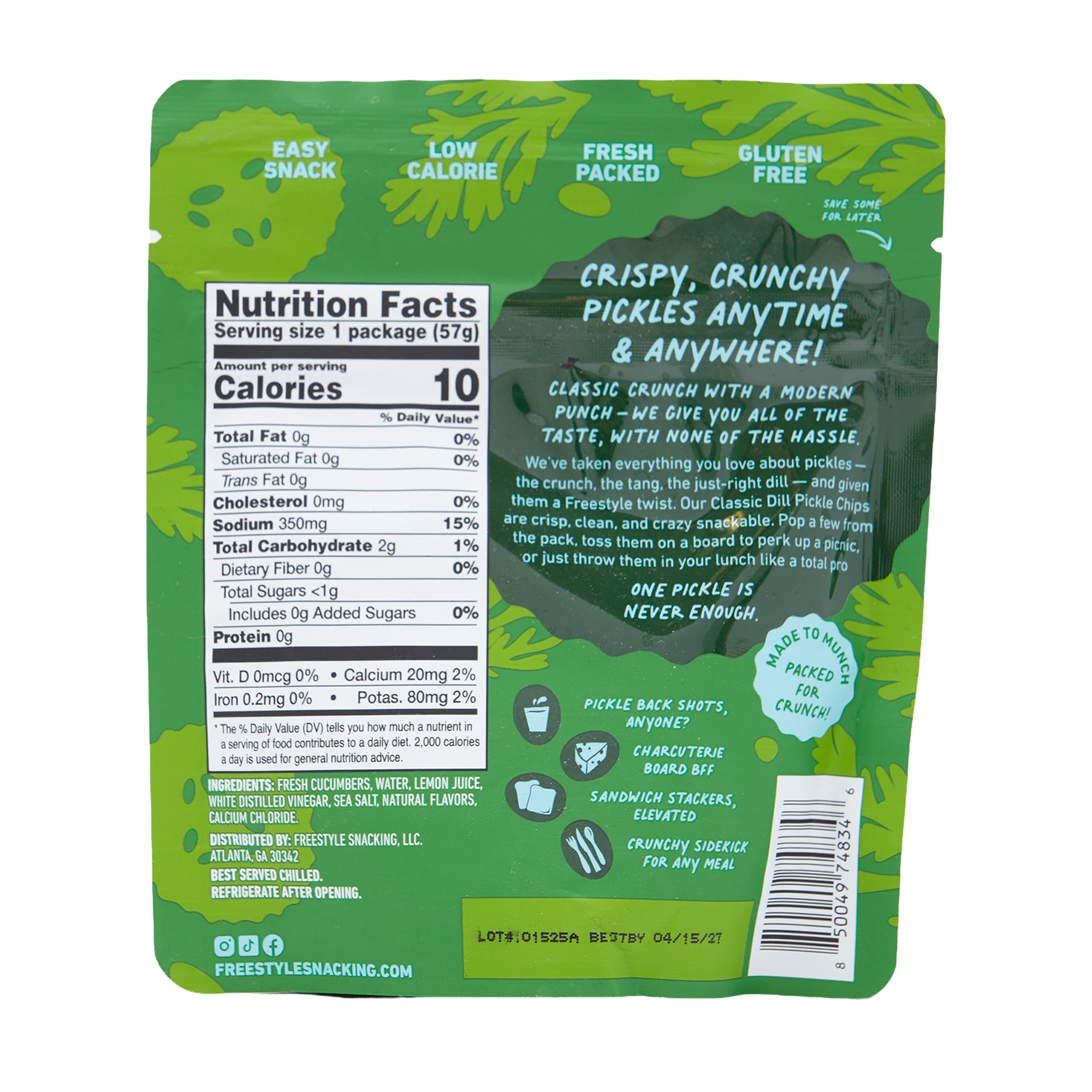 Freestyle Pickle Chips Classic Dill