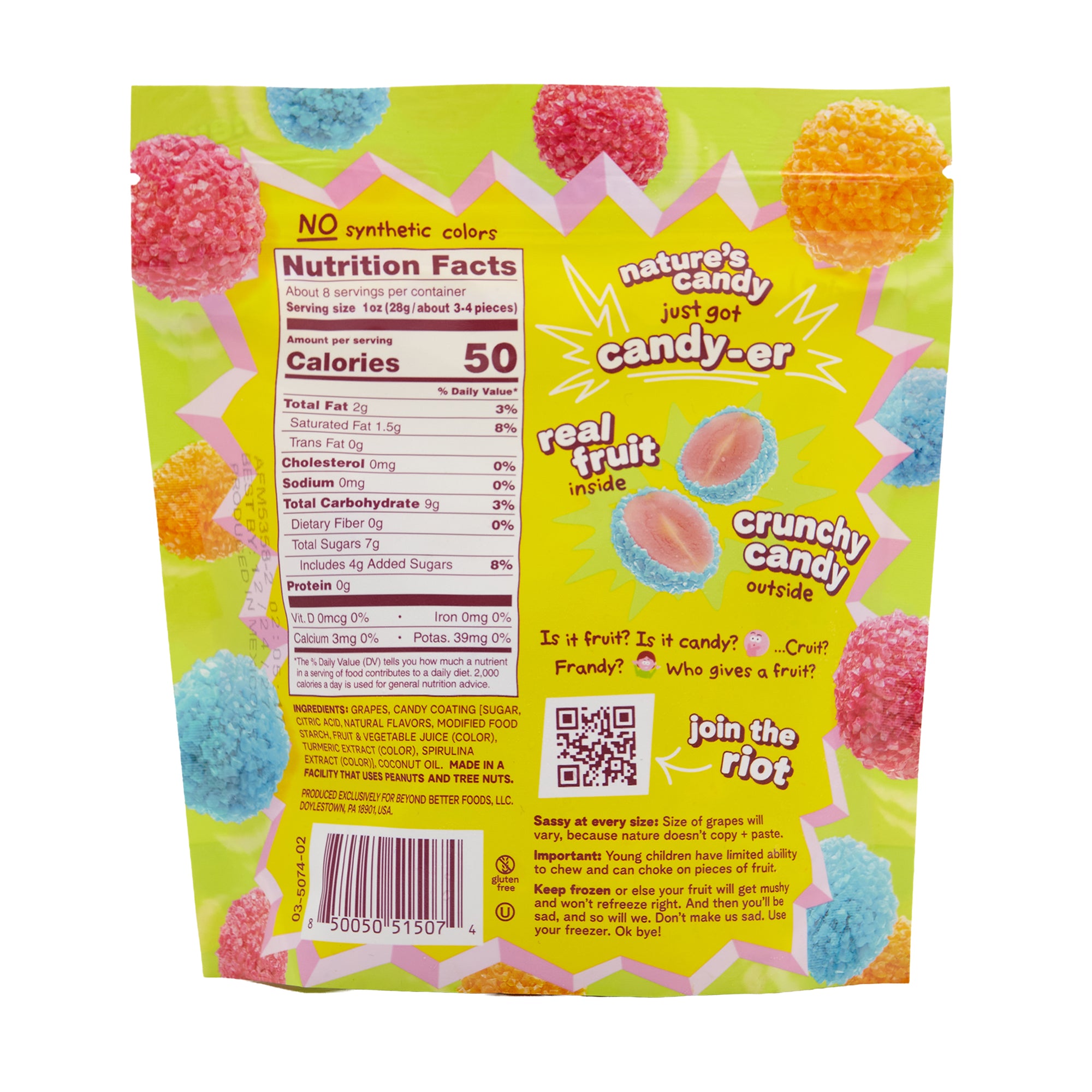 Fruit Riot Crunchy Candy Grapes Mixed
