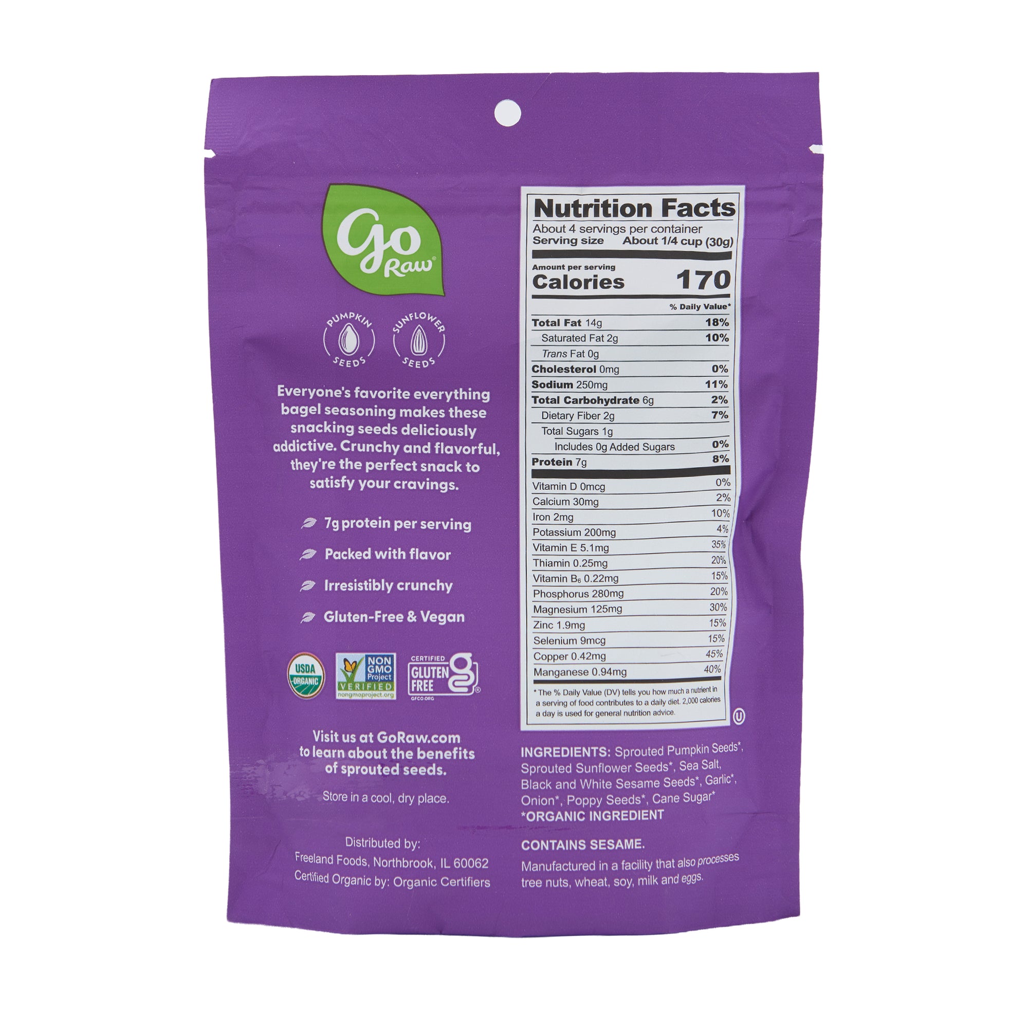 Go Raw Snacking Seeds Everything Bagel