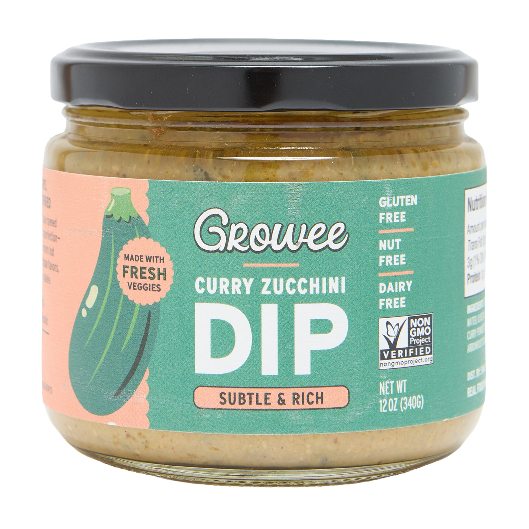 Growee Foods Dip Indian Curry Zuchinni