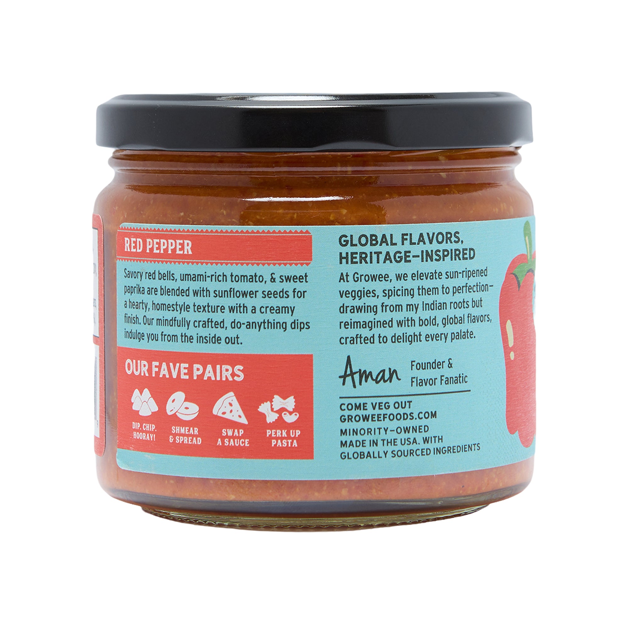 Growee Foods Dip Red Pepper