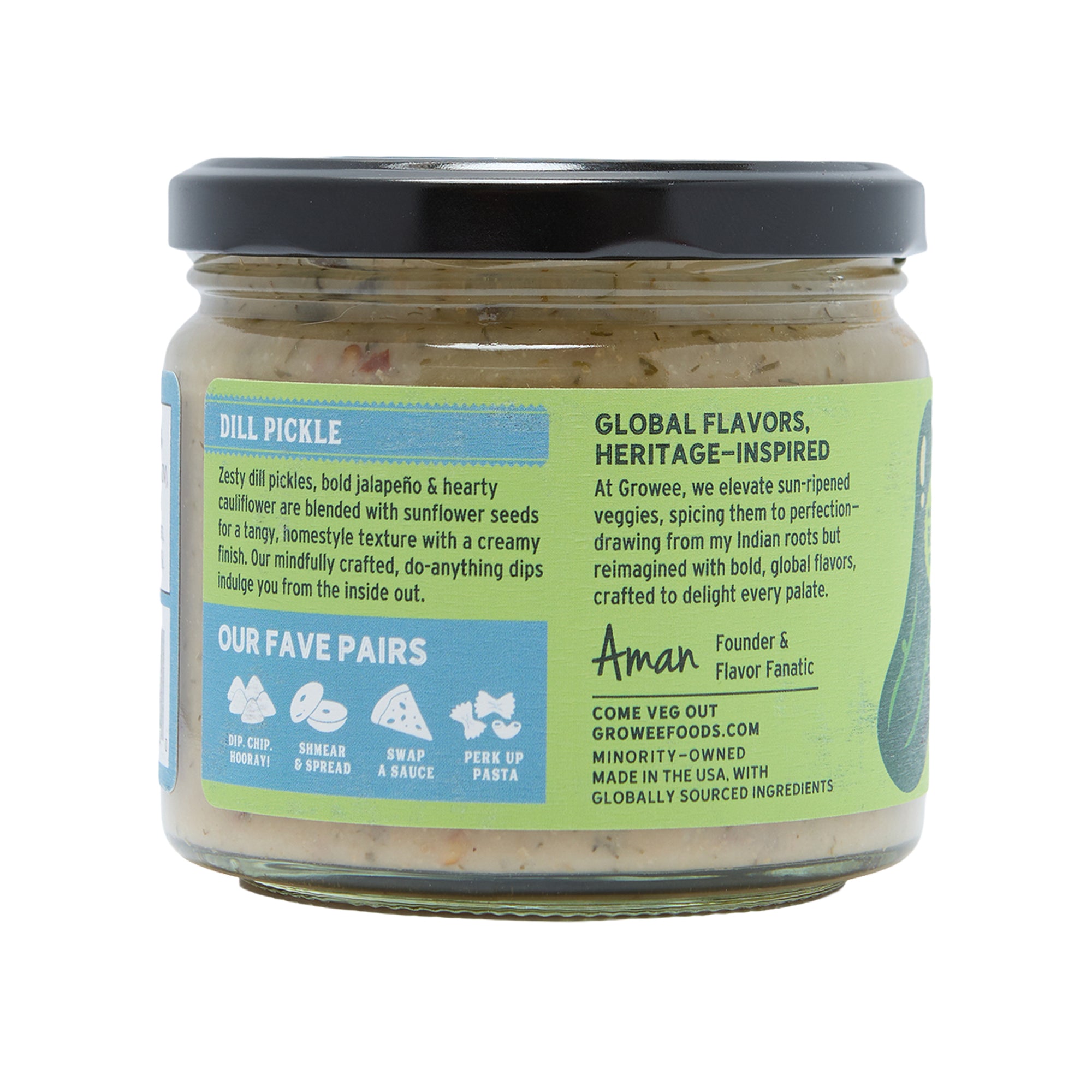 Growee Foods Dip Spicy Dill Pickle