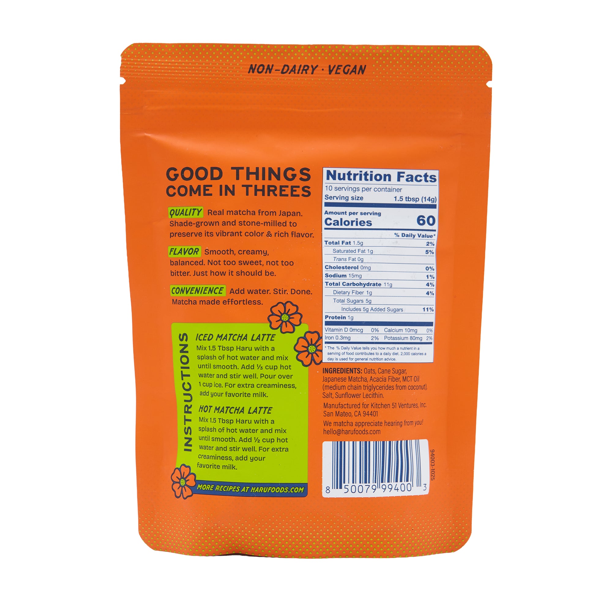 Haru Matcha Latte Mix Original