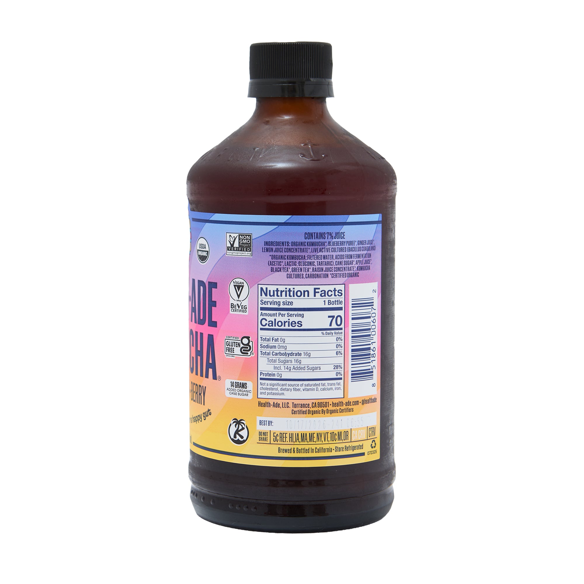Health Ade Kombucha Ginger Lemon Berry