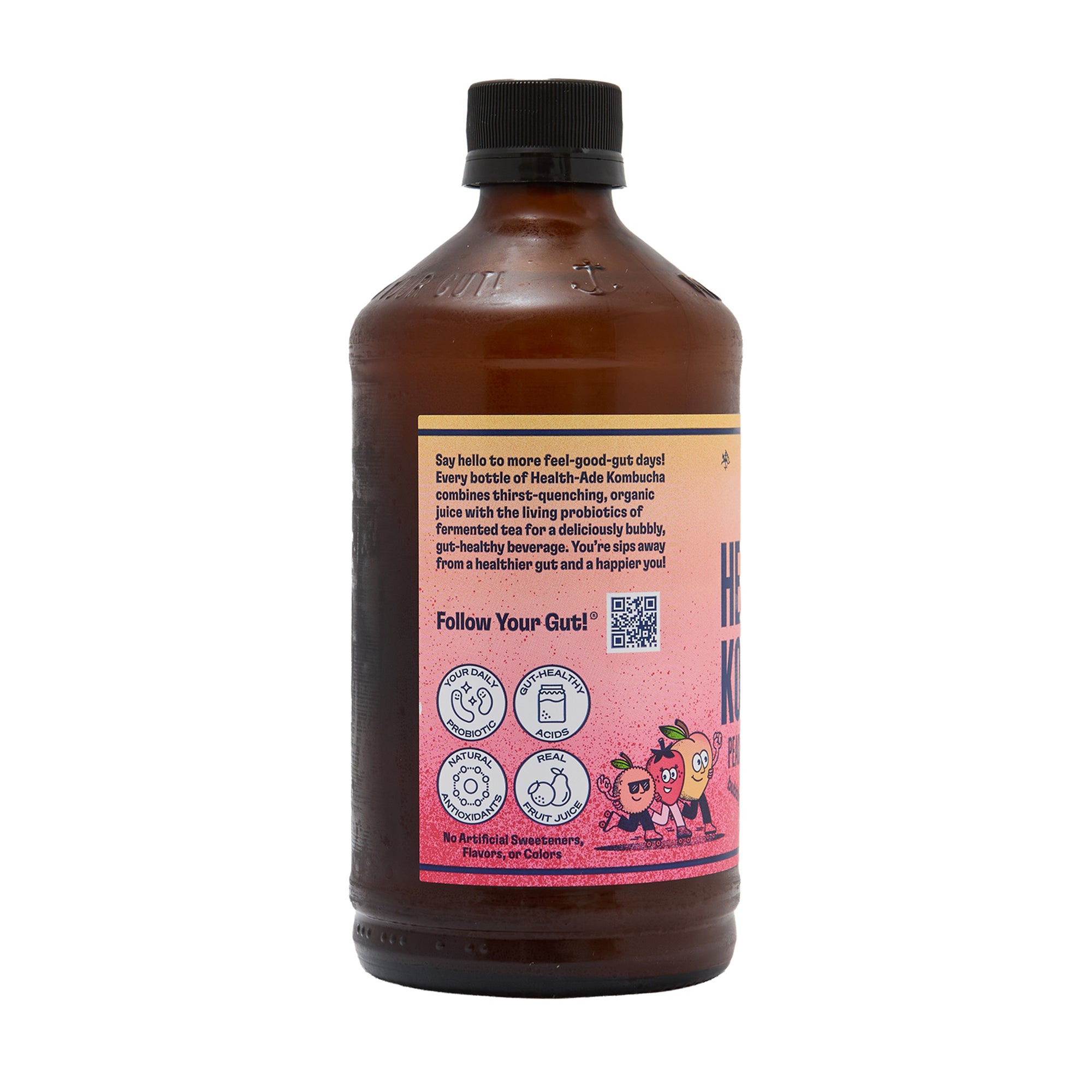 Health Ade Kombucha Peach Strawberry Lychee