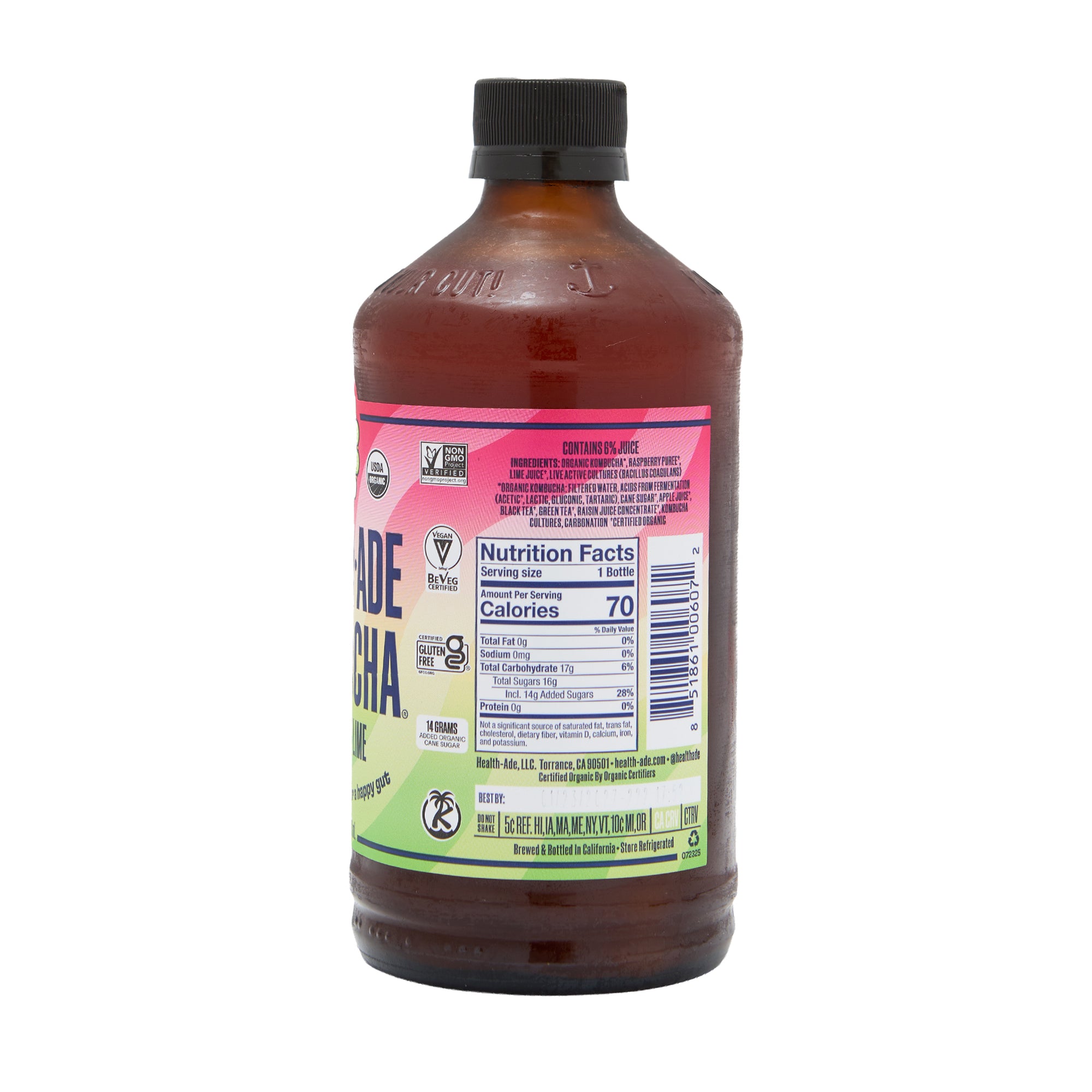Health Ade Kombucha Raspberry Lime