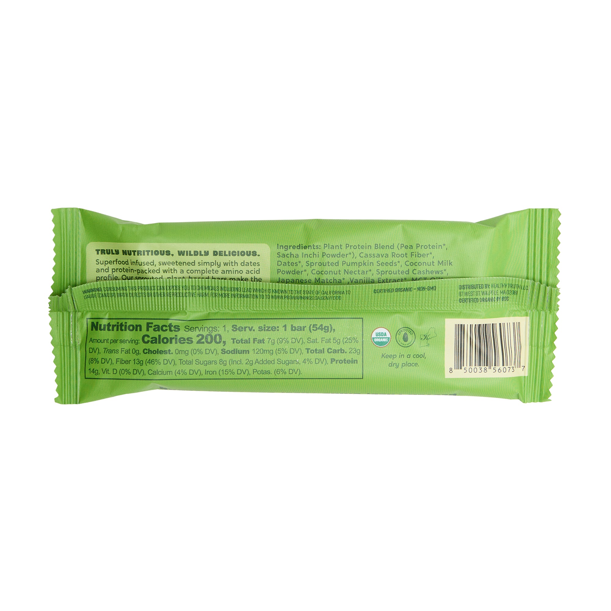 Healthy Truth Protein Bar Matcha Latte