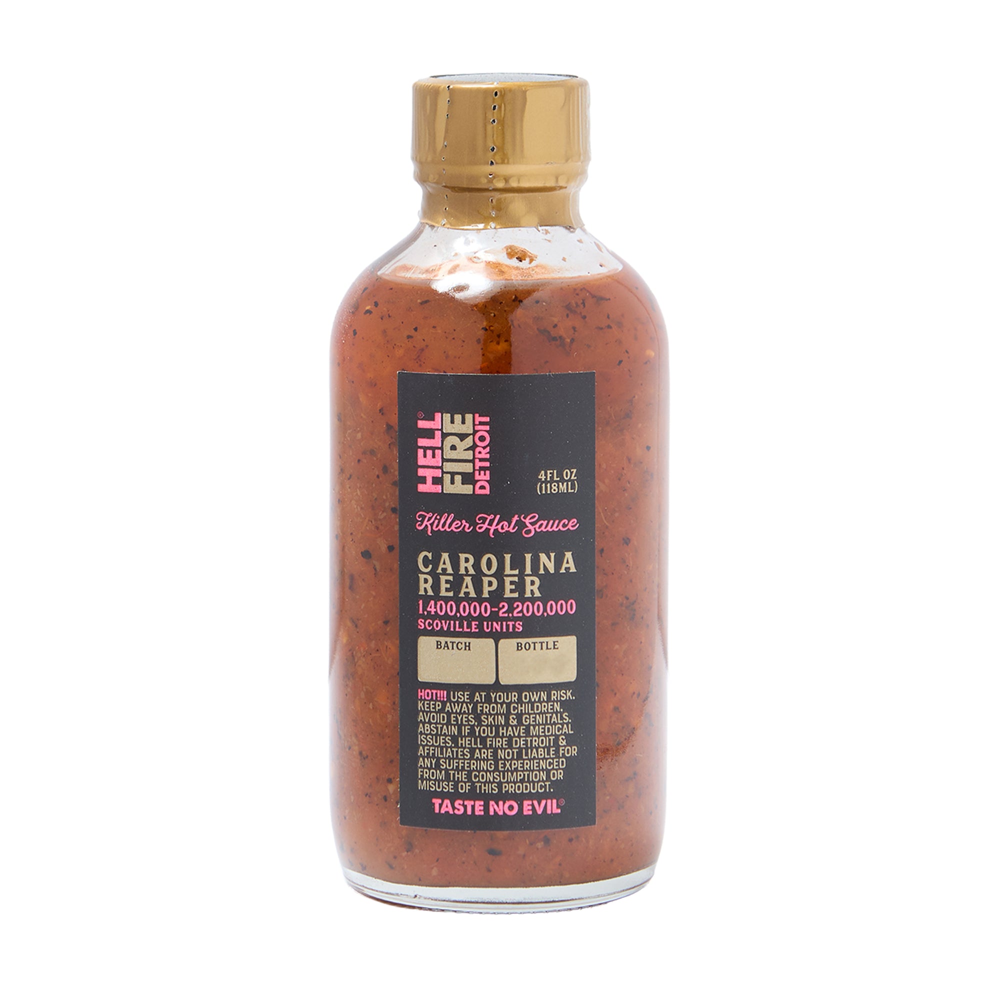 Hell Fire Hot Sauce Carolina Reaper