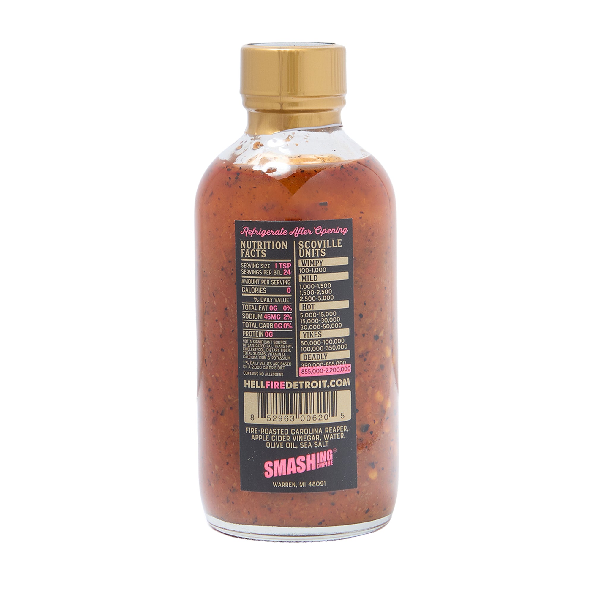 Hell Fire Hot Sauce Carolina Reaper