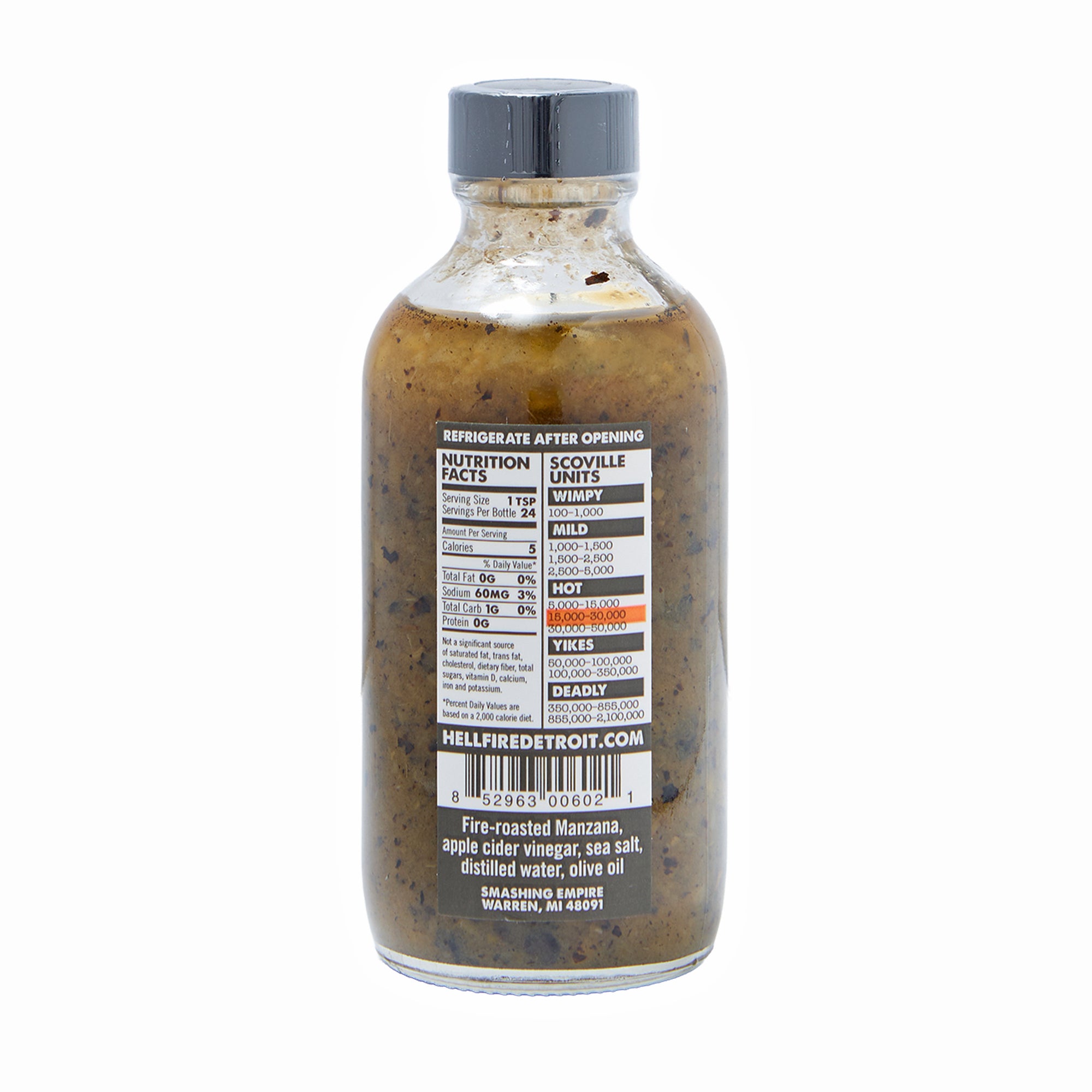 Hell Fire Hot Sauce Manzana