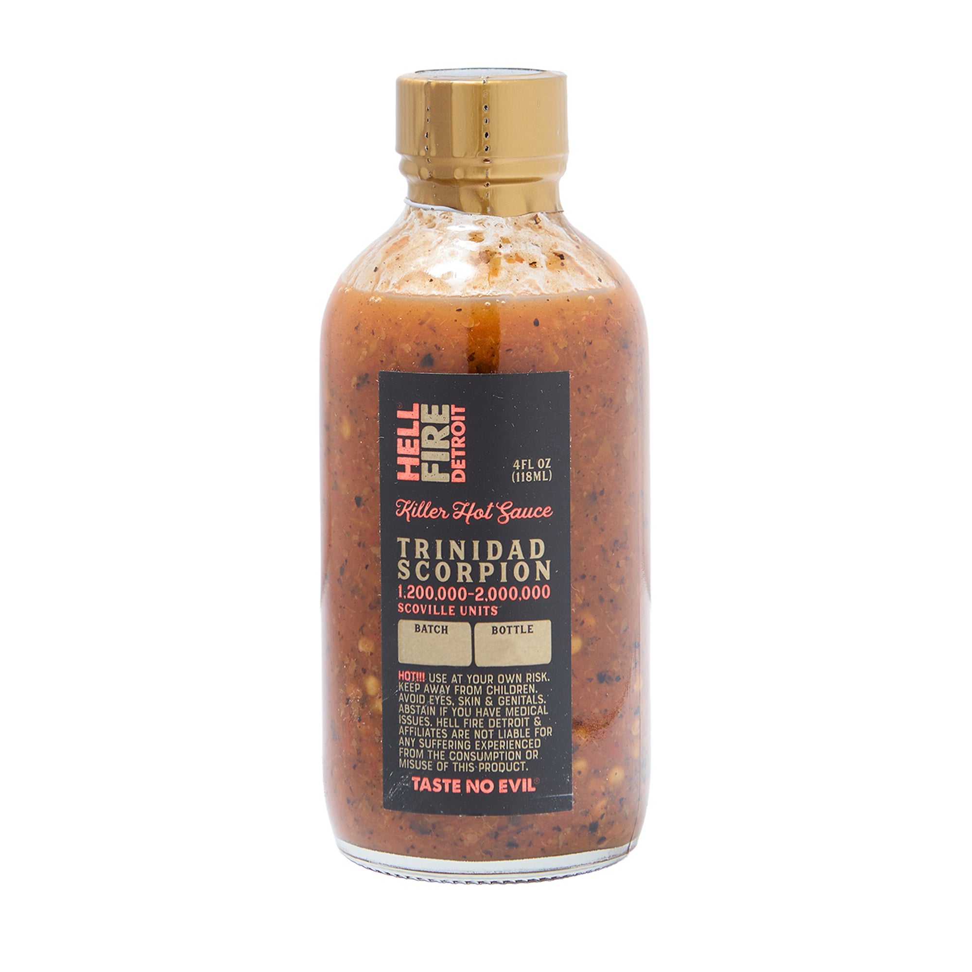 Hell Fire Hot Sauce Trinidad Scorpion