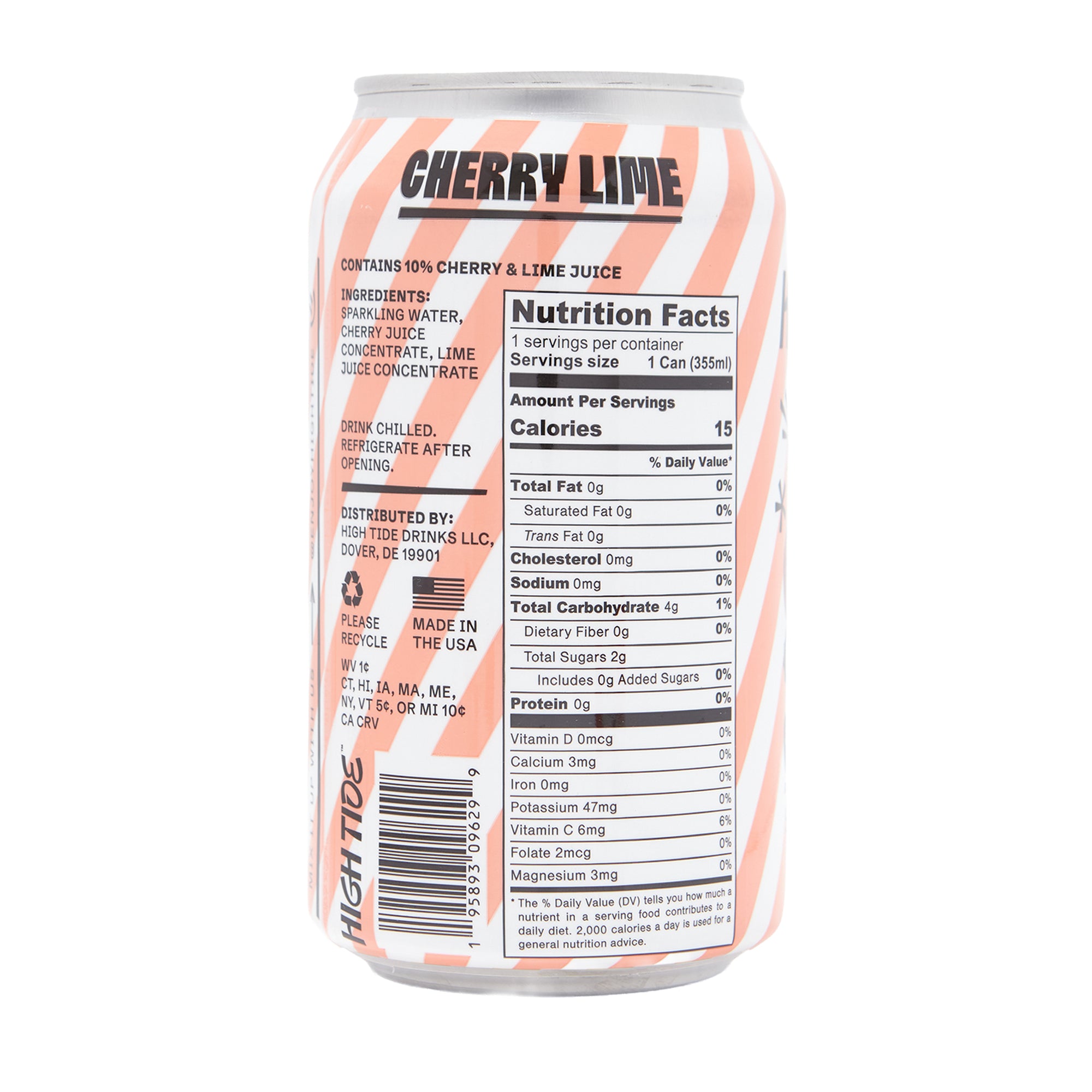 High Tide Sparkling Water Cherry Lime