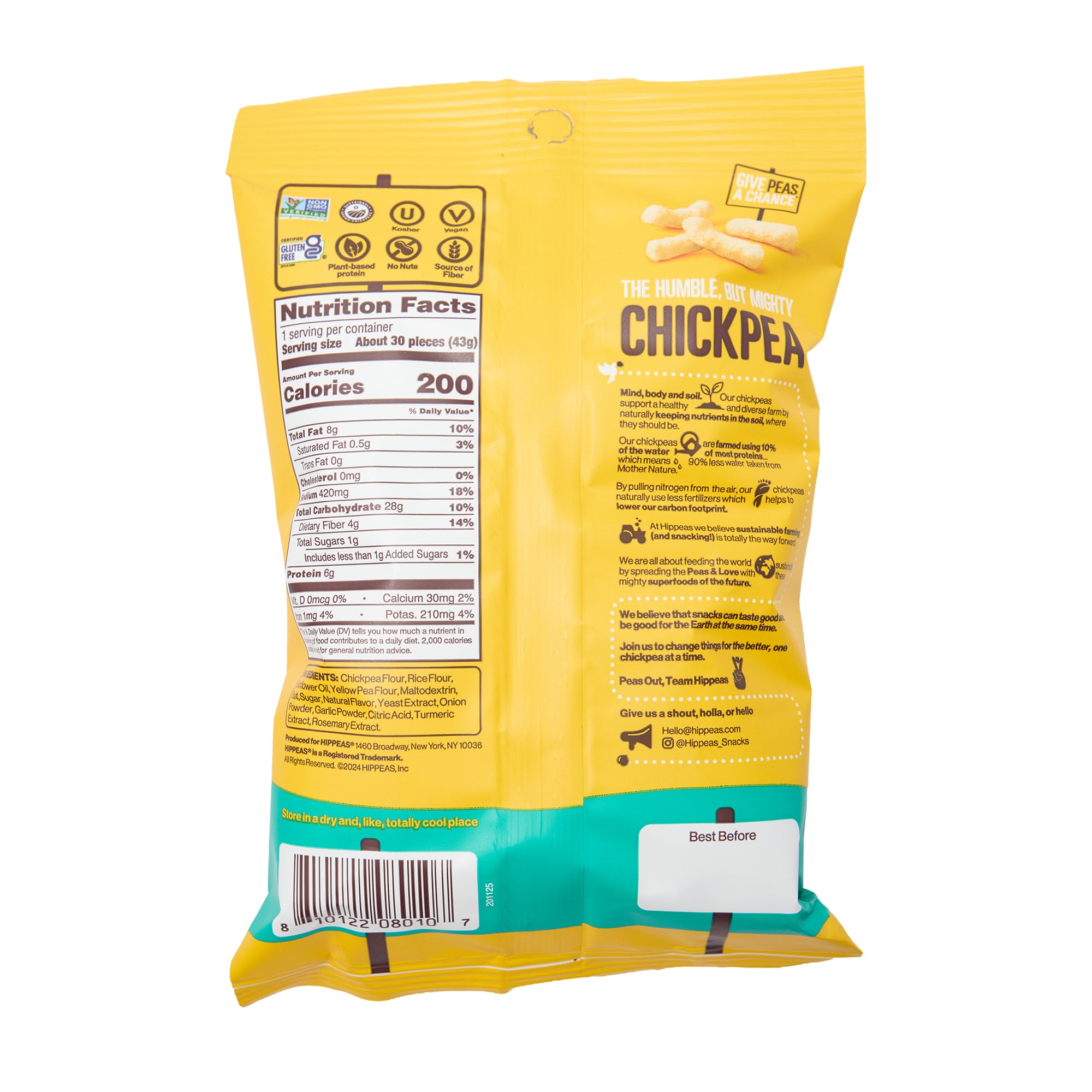 Hippeas White Cheddar 1.5oz
